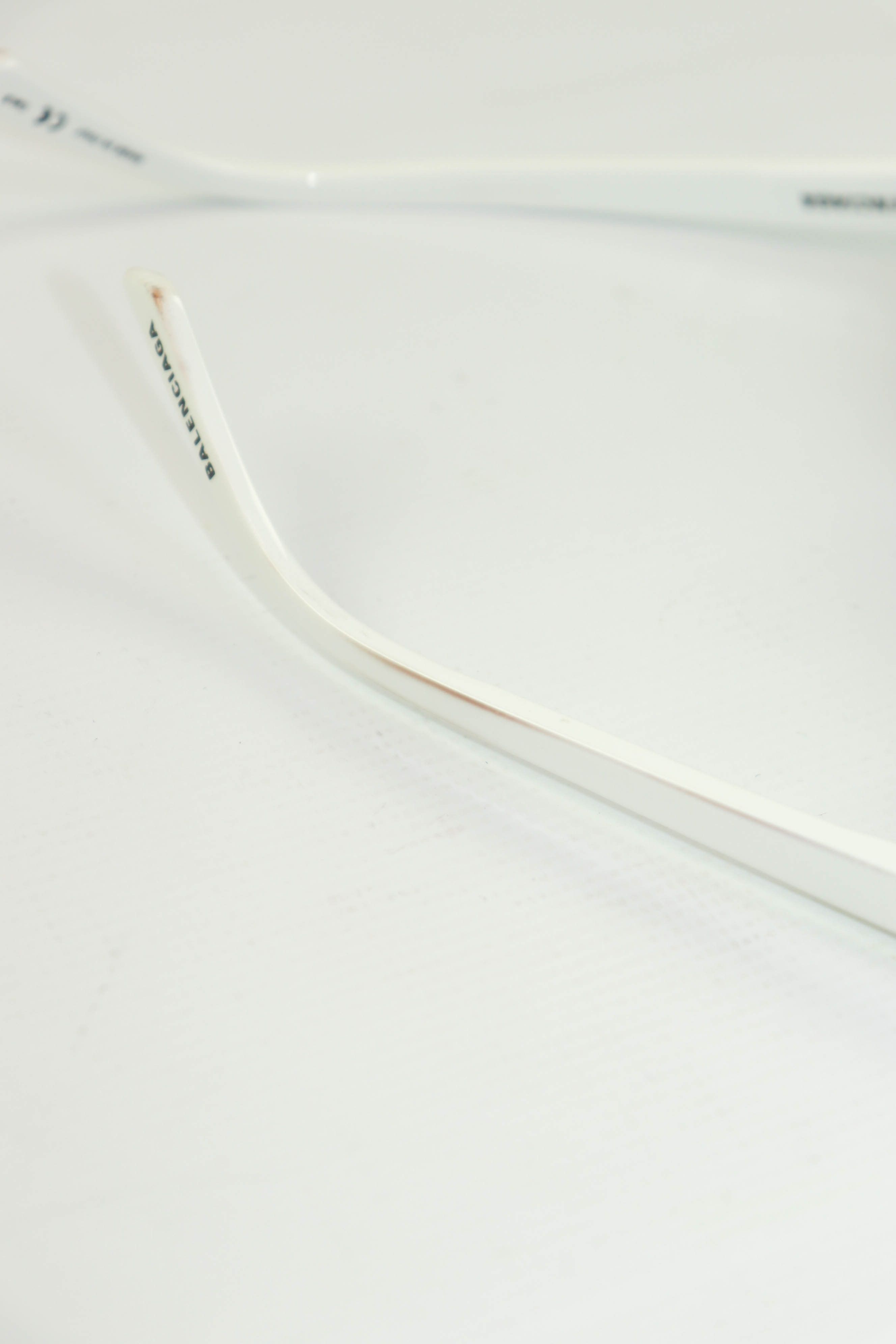 Balenciaga Balenciaga Ski Rectangle Frame Sunglasses White Plastic Size ONE SIZE - 22 Thumbnail