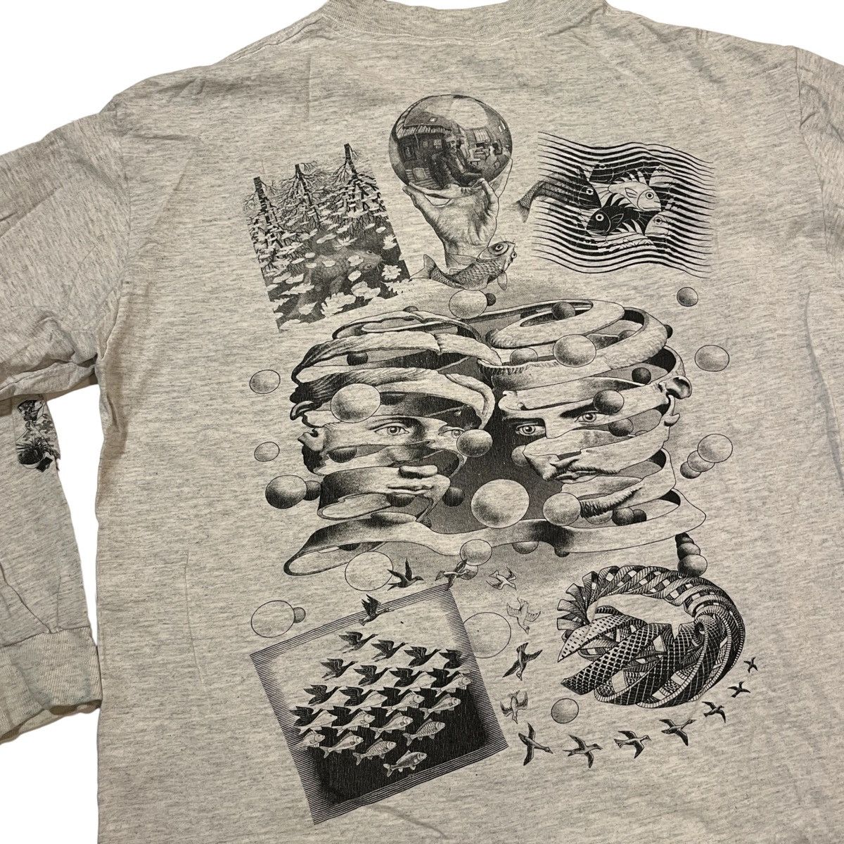 Vintage 1991 MC Escher All Over Print Longsleeve Size US L / EU 52-54 / 3 - 7 Thumbnail