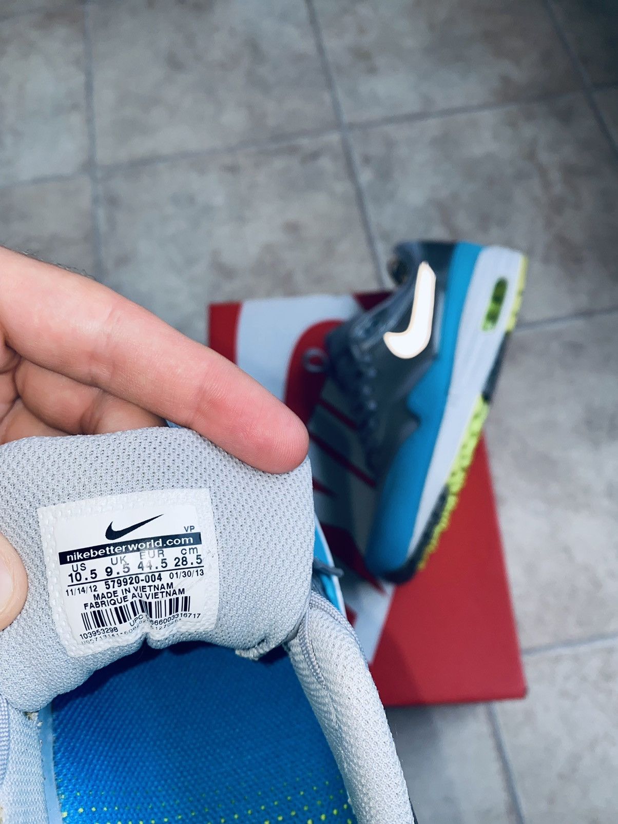 Nike Air Max 1 FB Atmos Concepts Tn Clot Size US 10.5 / EU 43-44 - 9 Thumbnail