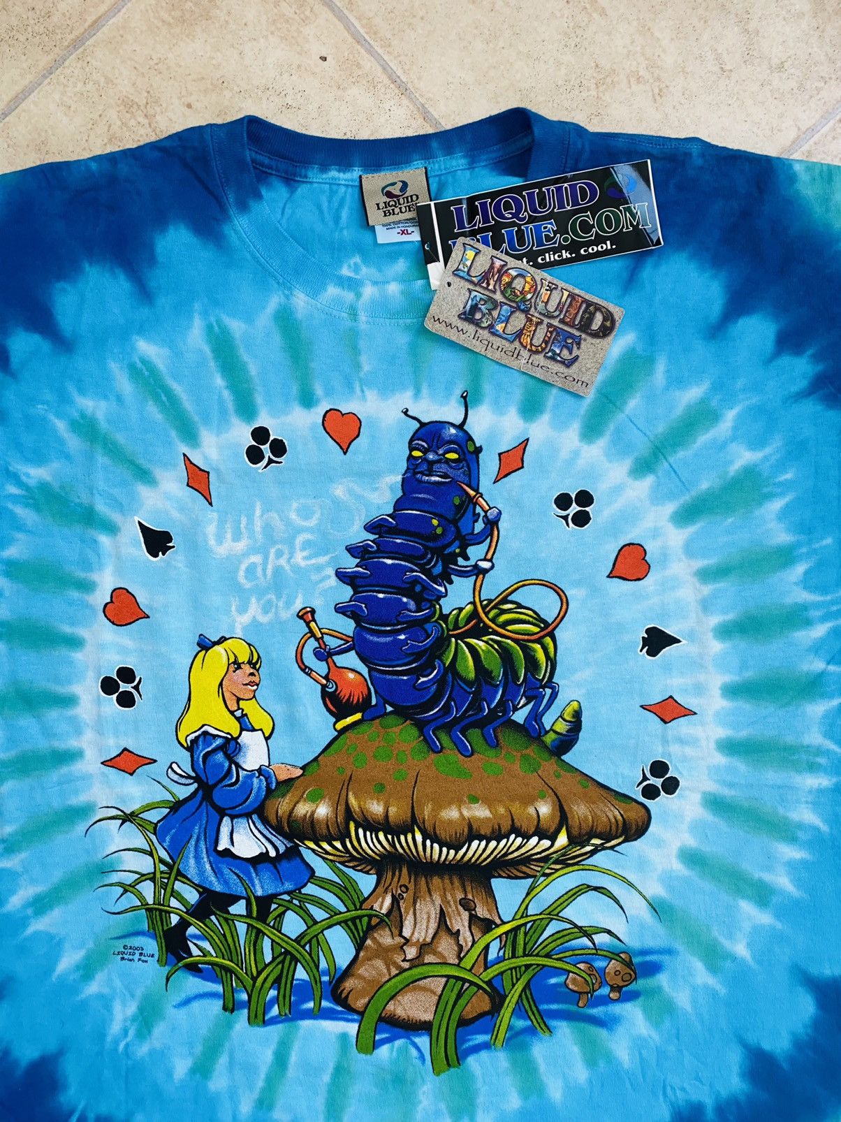 Disney × Liquid Blue × Vintage Alice in Wonderland Liquid Blue USA TieDye Travis Skott Size US XL / EU 56 / 4 - 2 Thumbnail