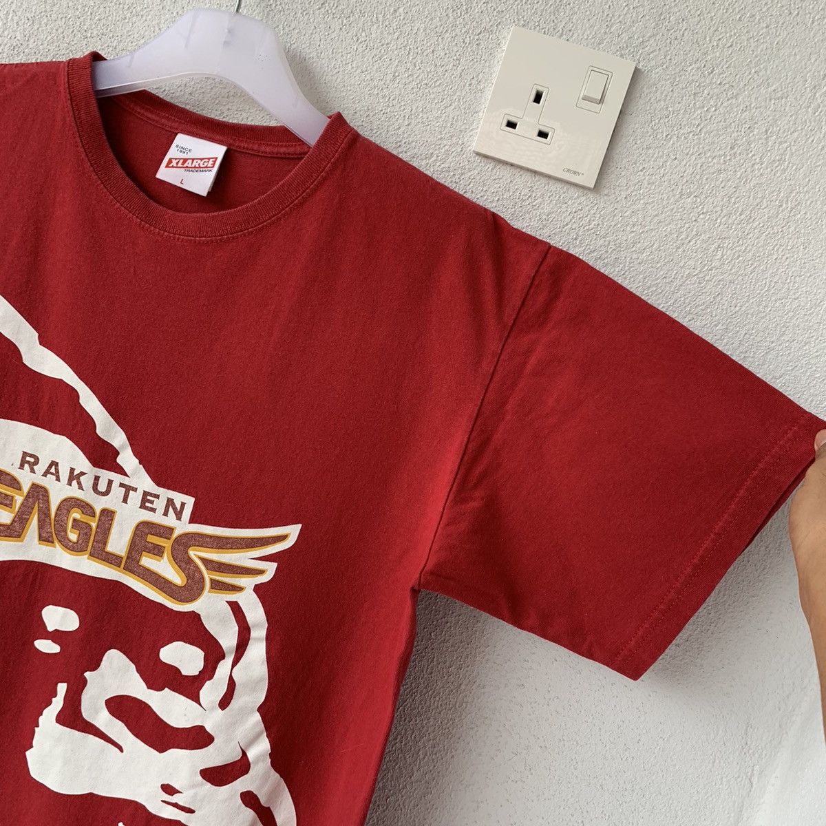 Japanese Brand × Xlarge RAKUTEN EAGLES X XLARGE t shirt spell out big logo Size US L / EU 52-54 / 3 - 3 Thumbnail