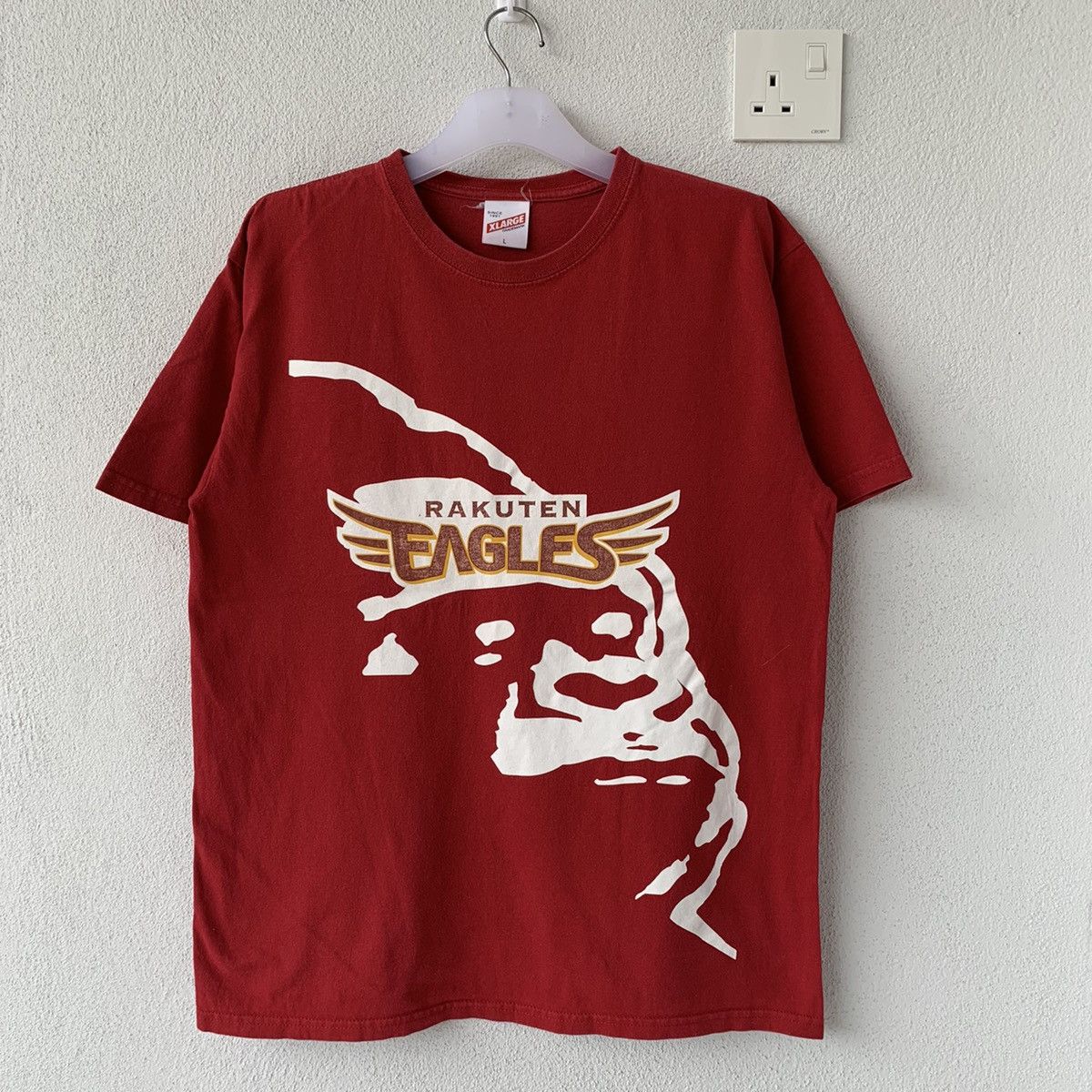 Japanese Brand × Xlarge RAKUTEN EAGLES X XLARGE t shirt spell out big logo Size US L / EU 52-54 / 3 - 1 Thumbnail