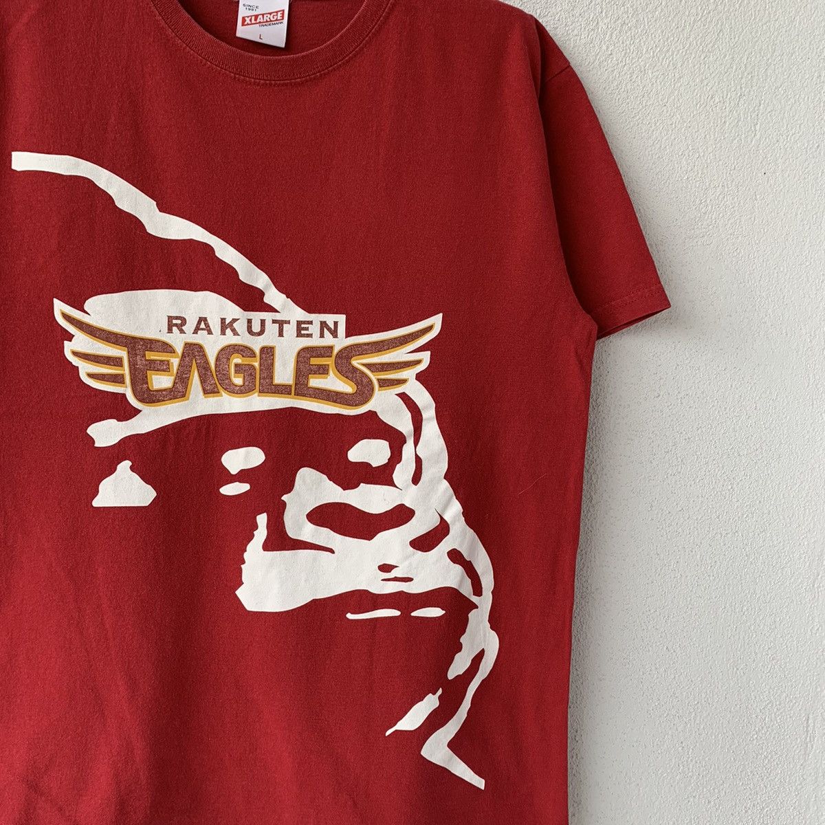 Japanese Brand × Xlarge RAKUTEN EAGLES X XLARGE t shirt spell out big logo Size US L / EU 52-54 / 3 - 4 Thumbnail