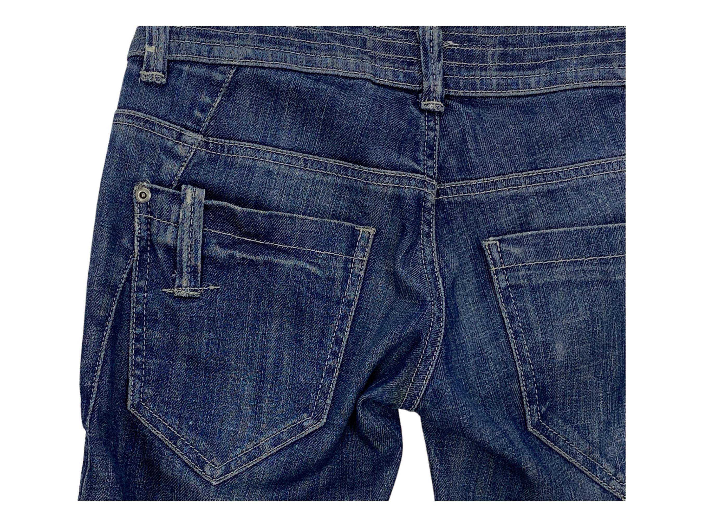 Japanese Brand TRF Denim Skinny Knee Patch Jeans Size 29" - 9 Thumbnail