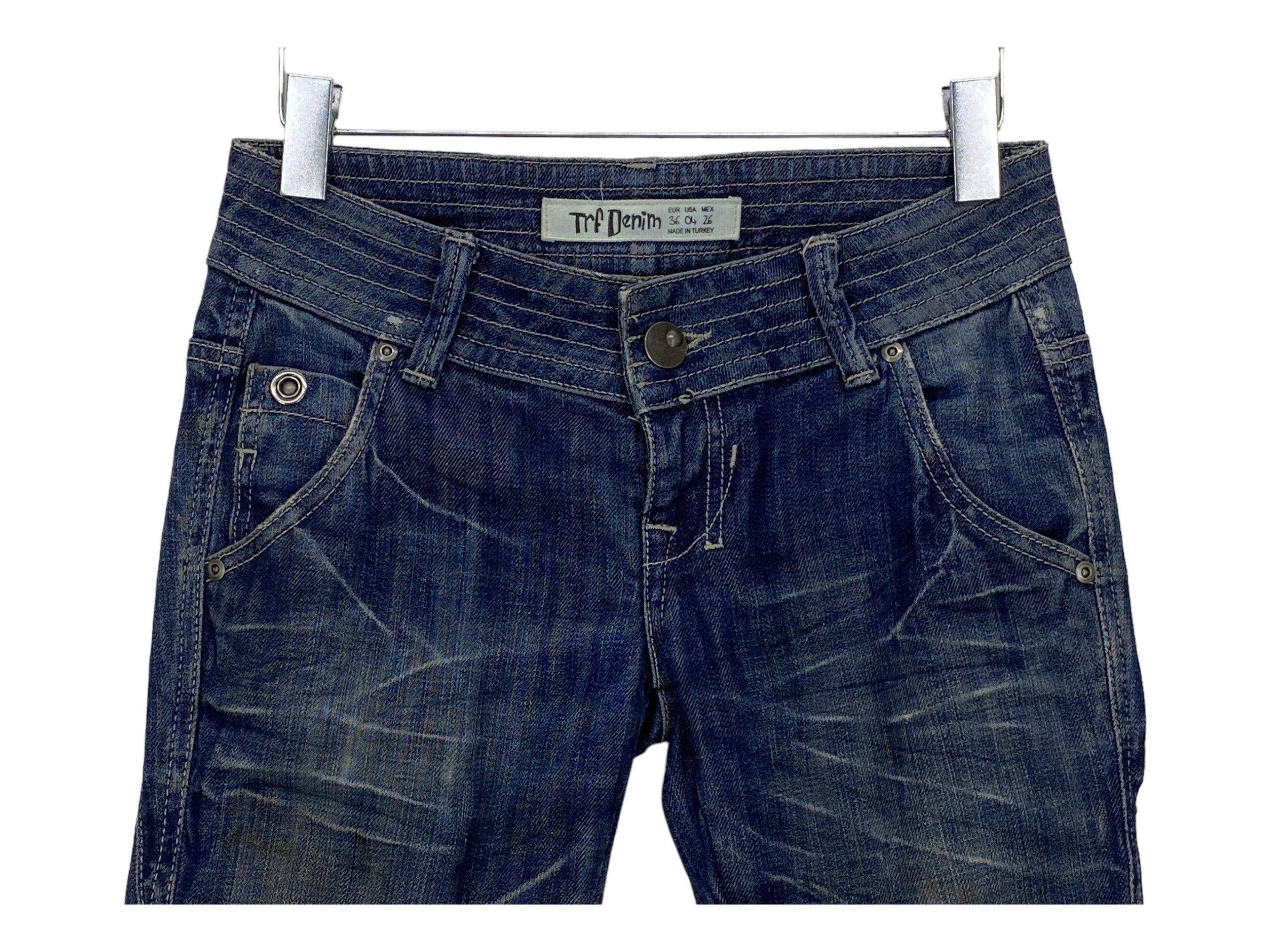 Japanese Brand TRF Denim Skinny Knee Patch Jeans Size 29" - 3 Thumbnail