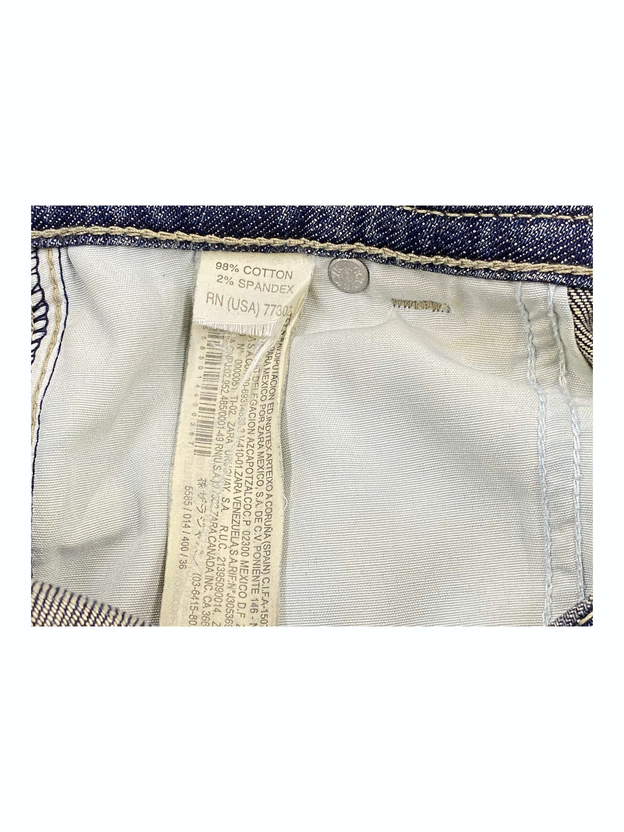 Japanese Brand TRF Denim Skinny Knee Patch Jeans Size 29" - 13 Thumbnail