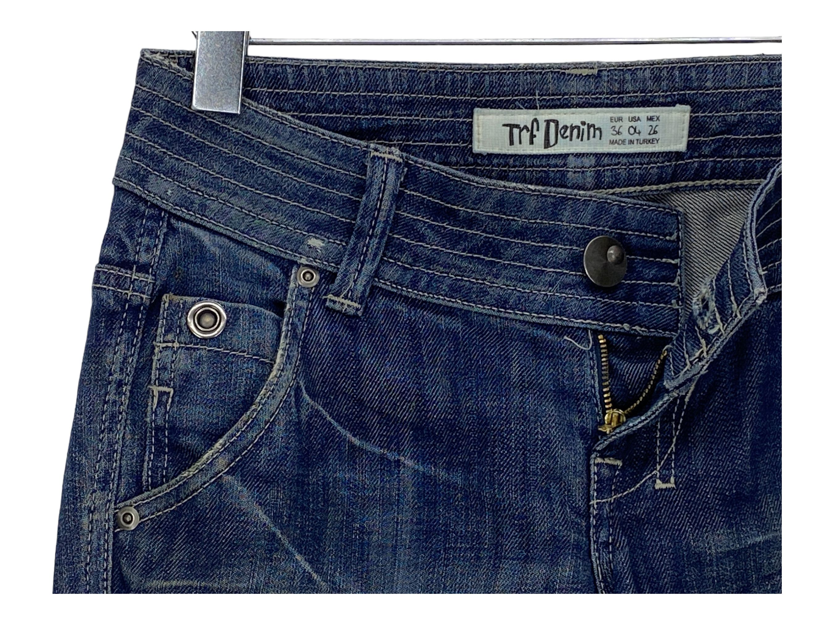 Japanese Brand TRF Denim Skinny Knee Patch Jeans Size 29" - 10 Thumbnail