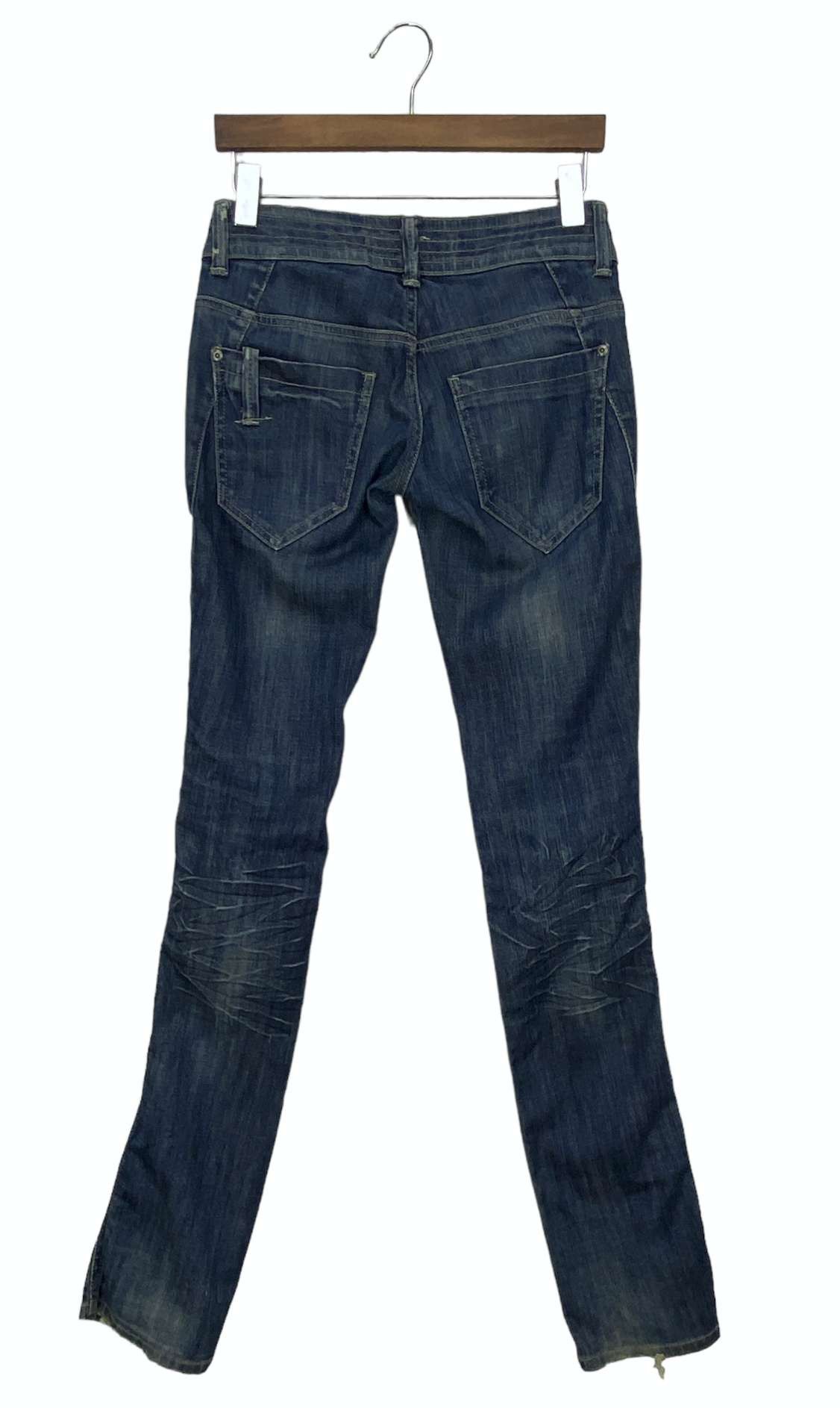 Japanese Brand TRF Denim Skinny Knee Patch Jeans Size 29" - 2 Thumbnail