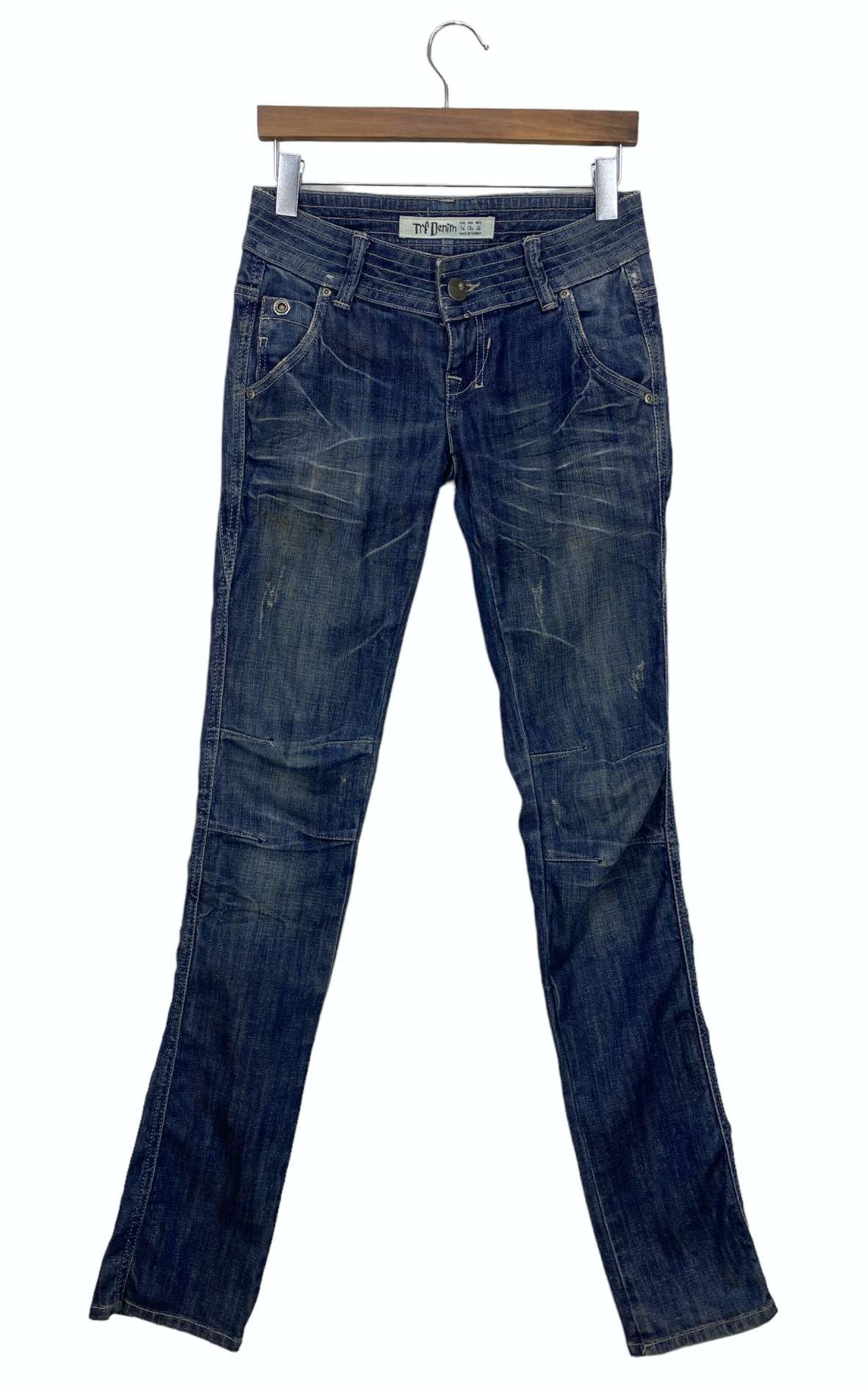 Japanese Brand TRF Denim Skinny Knee Patch Jeans Size 29" - 1 Thumbnail