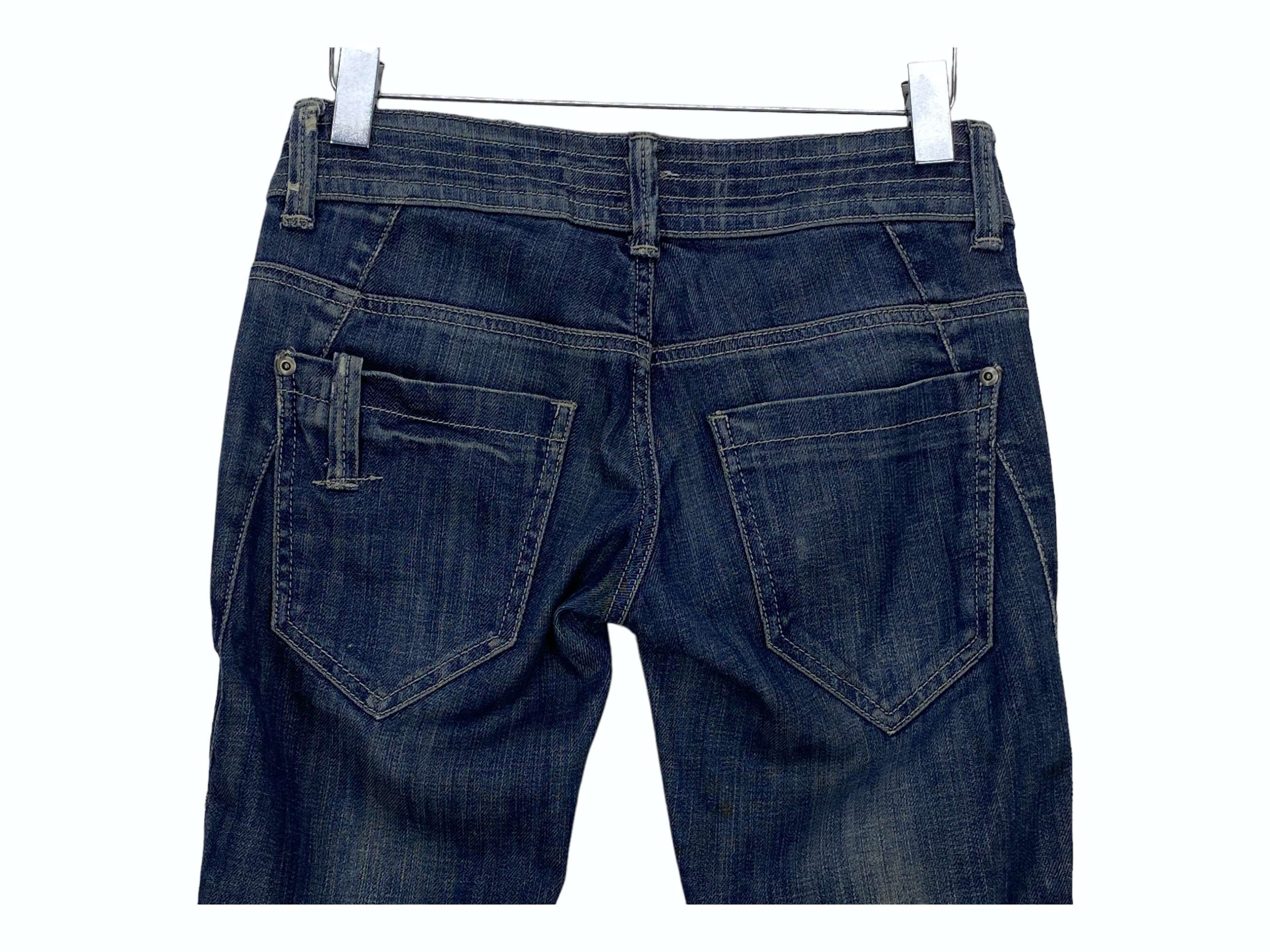 Japanese Brand TRF Denim Skinny Knee Patch Jeans Size 29" - 6 Thumbnail