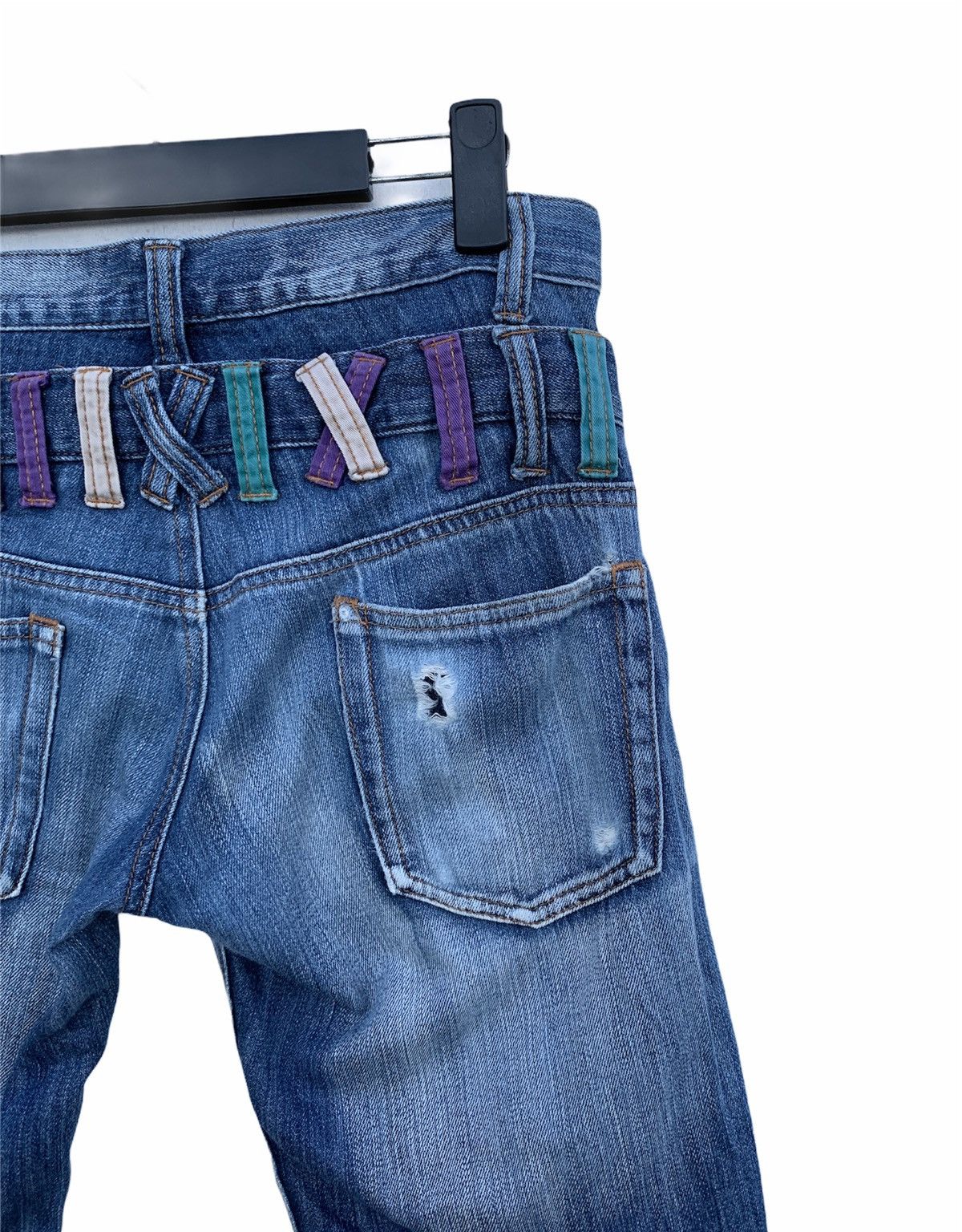 Japanese Brand Japanese Brand Double Waist Jeans Distressed Denim Size US 31 - 14 Thumbnail