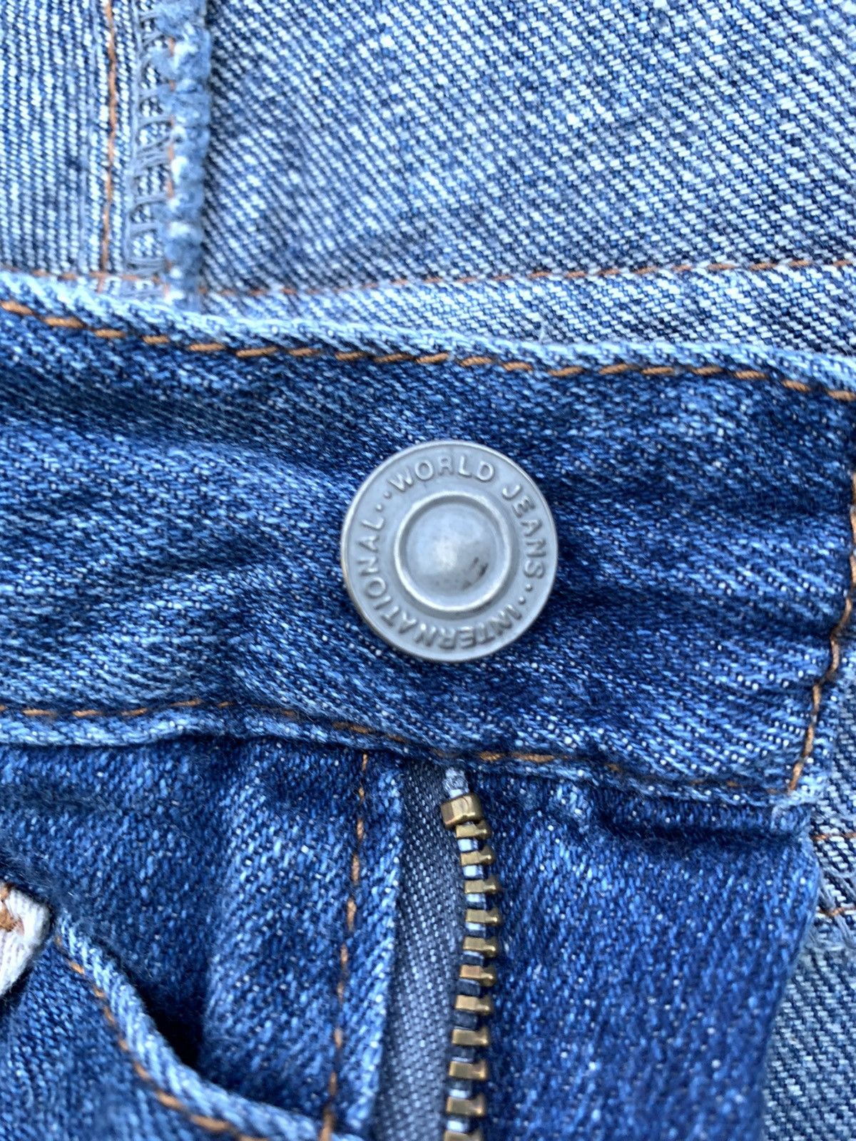 Japanese Brand Japanese Brand Double Waist Jeans Distressed Denim Size US 31 - 15 Thumbnail
