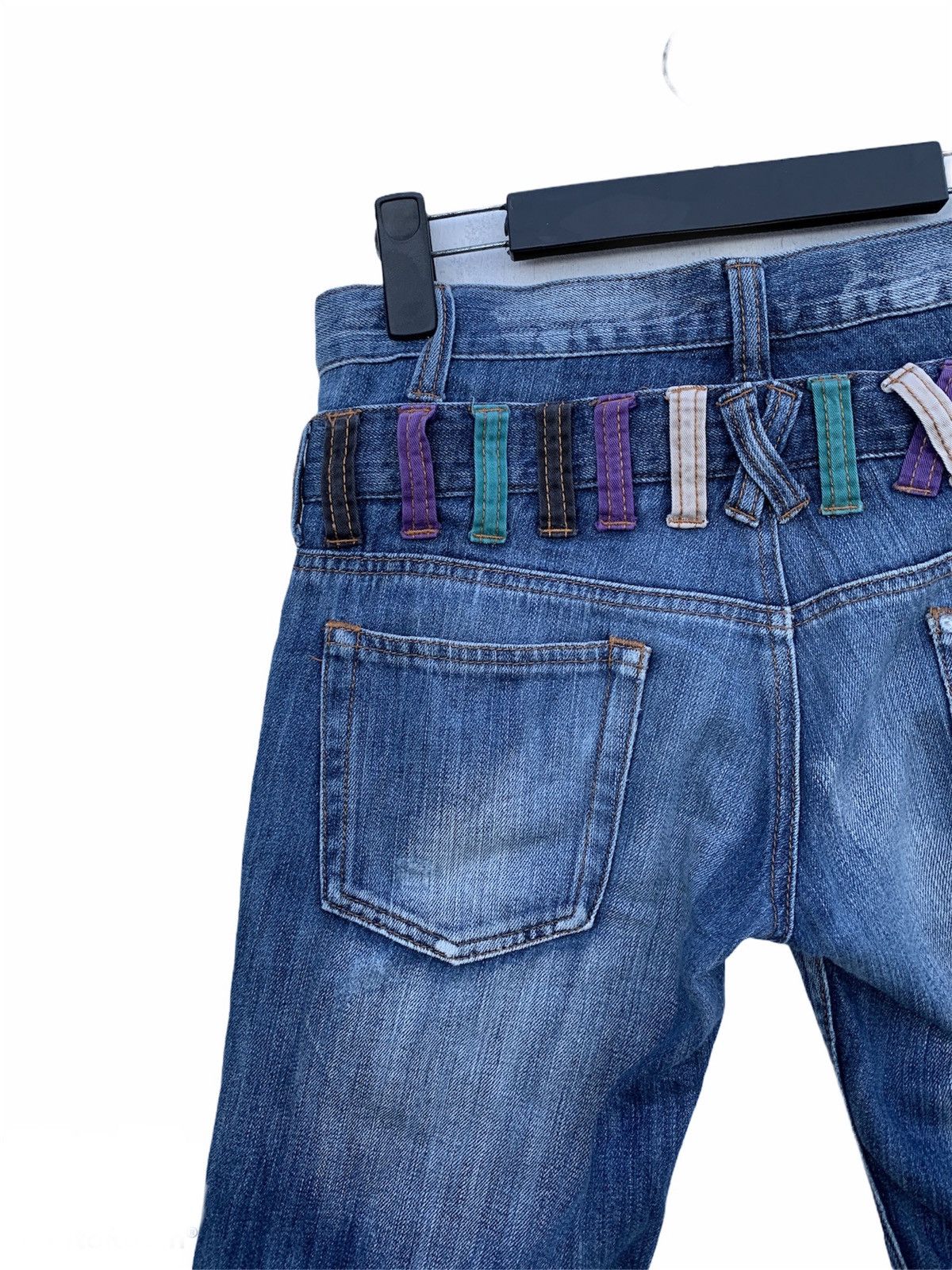 Japanese Brand Japanese Brand Double Waist Jeans Distressed Denim Size US 31 - 13 Thumbnail