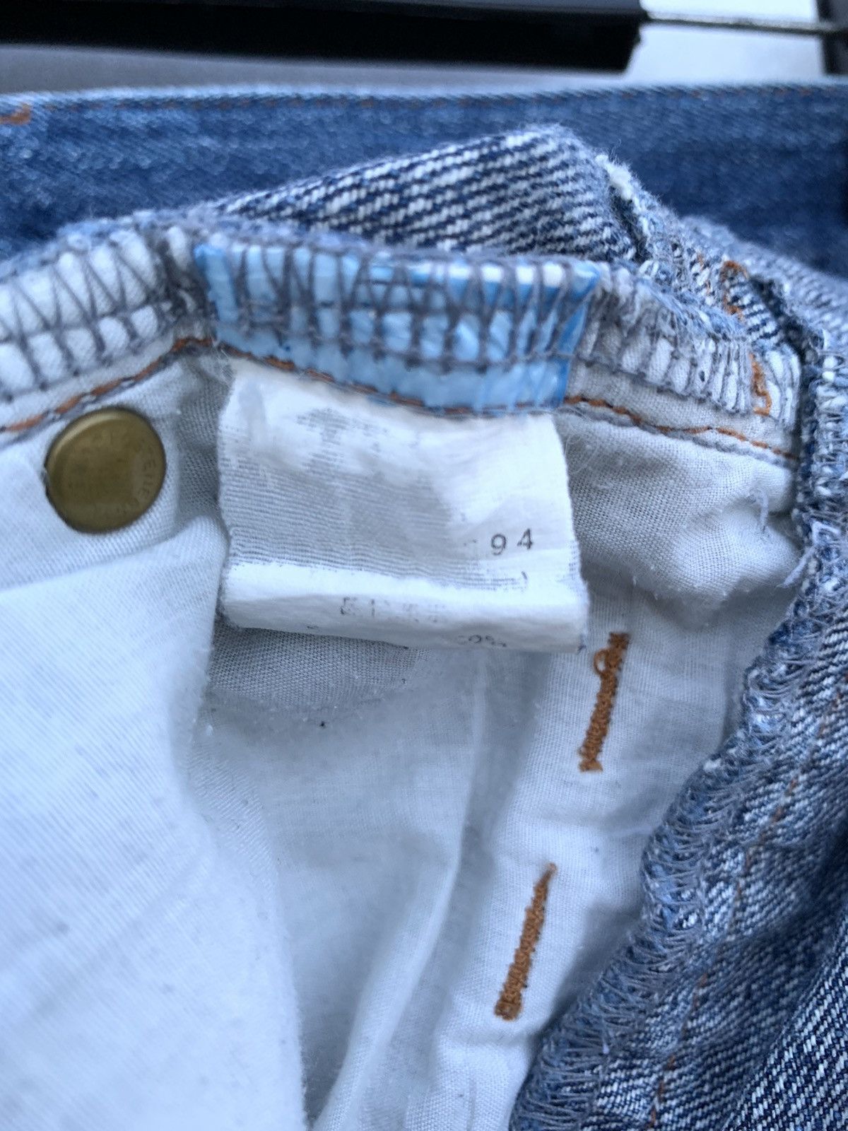 Japanese Brand Japanese Brand Double Waist Jeans Distressed Denim Size US 31 - 16 Thumbnail