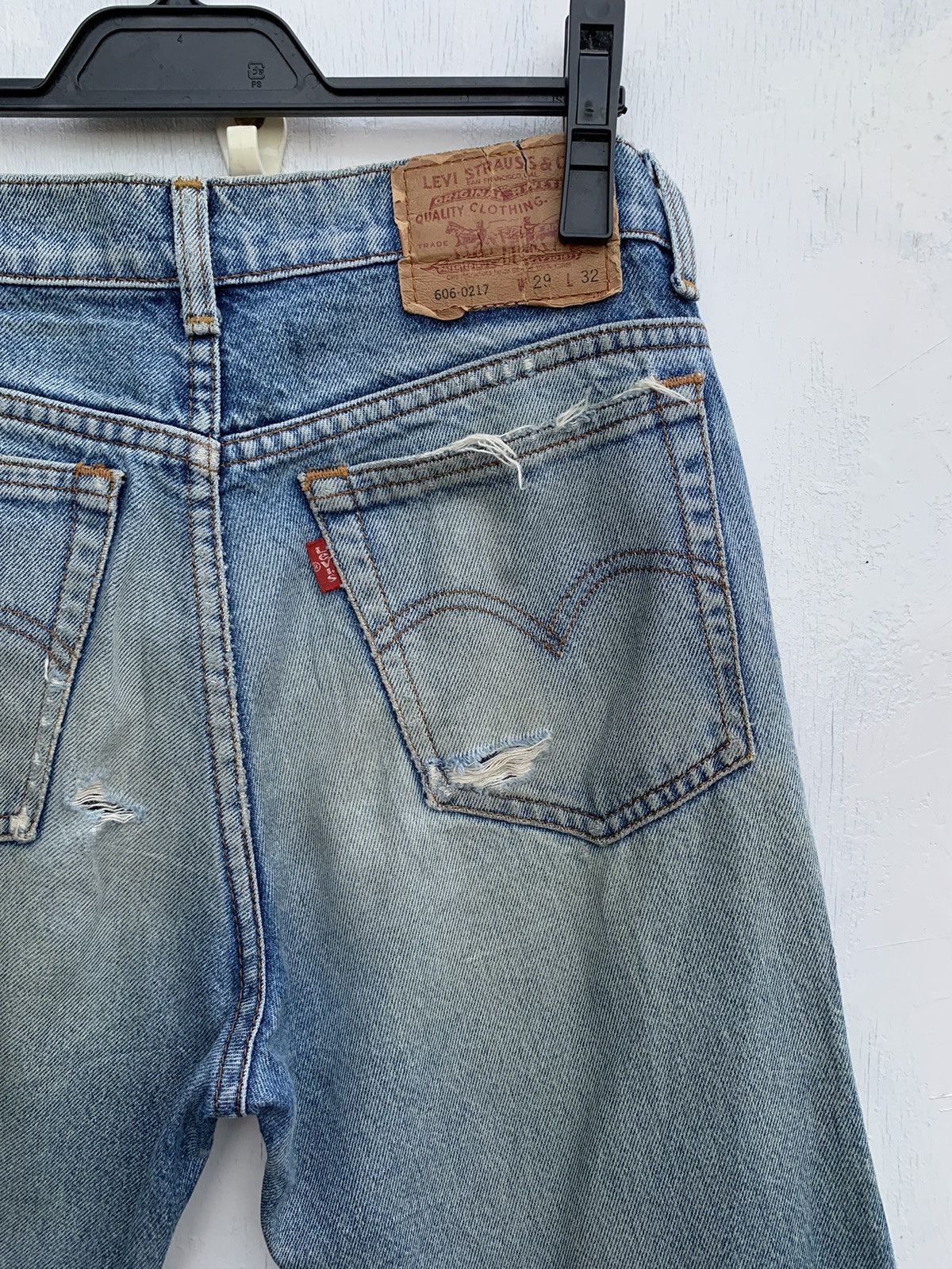 Levi's × Vintage Vintage Levis 606 Orange Tag Distressed Denim Size US 29 - 19 Thumbnail