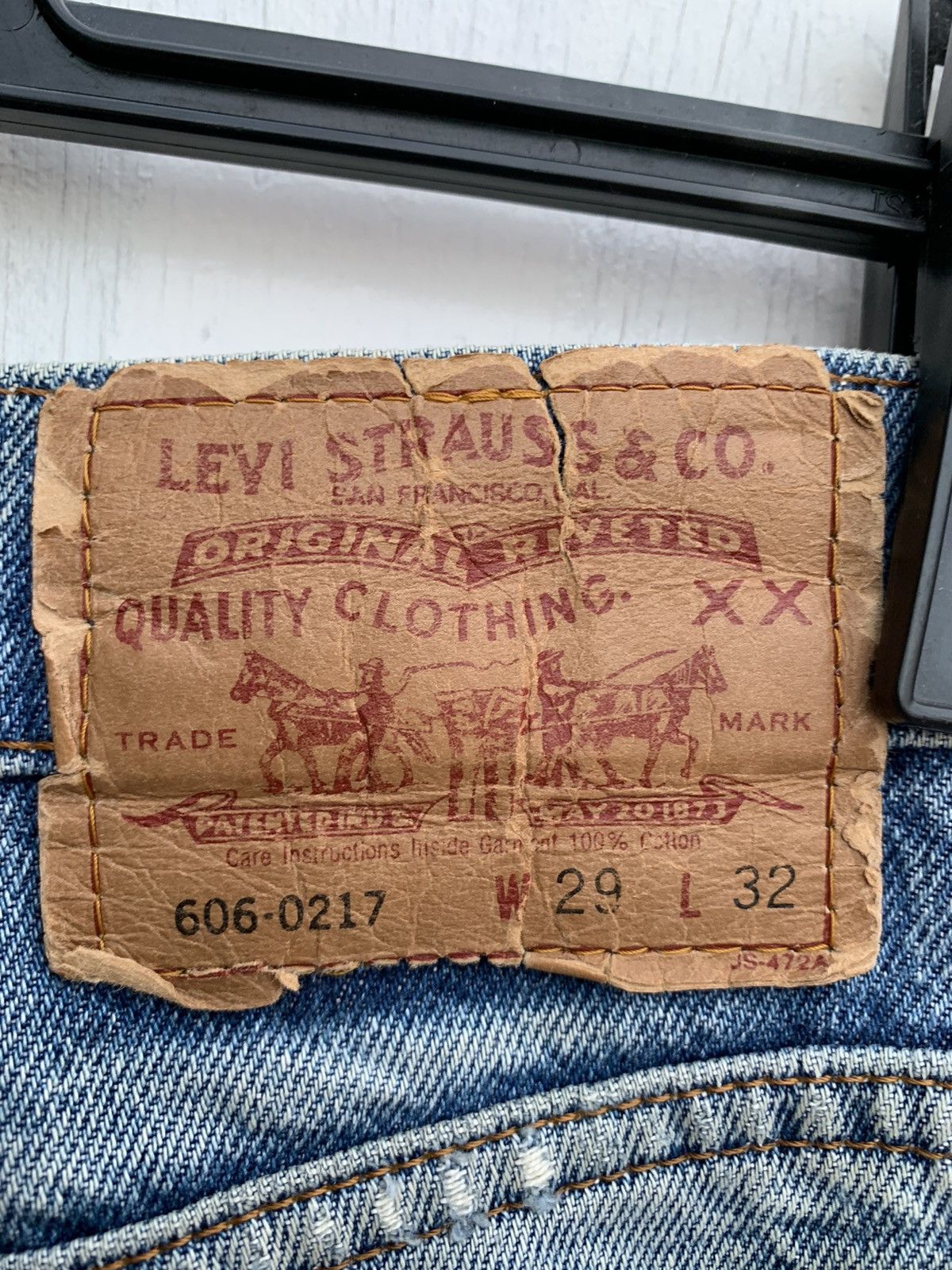 Levi's × Vintage Vintage Levis 606 Orange Tag Distressed Denim Size US 29 - 24 Thumbnail