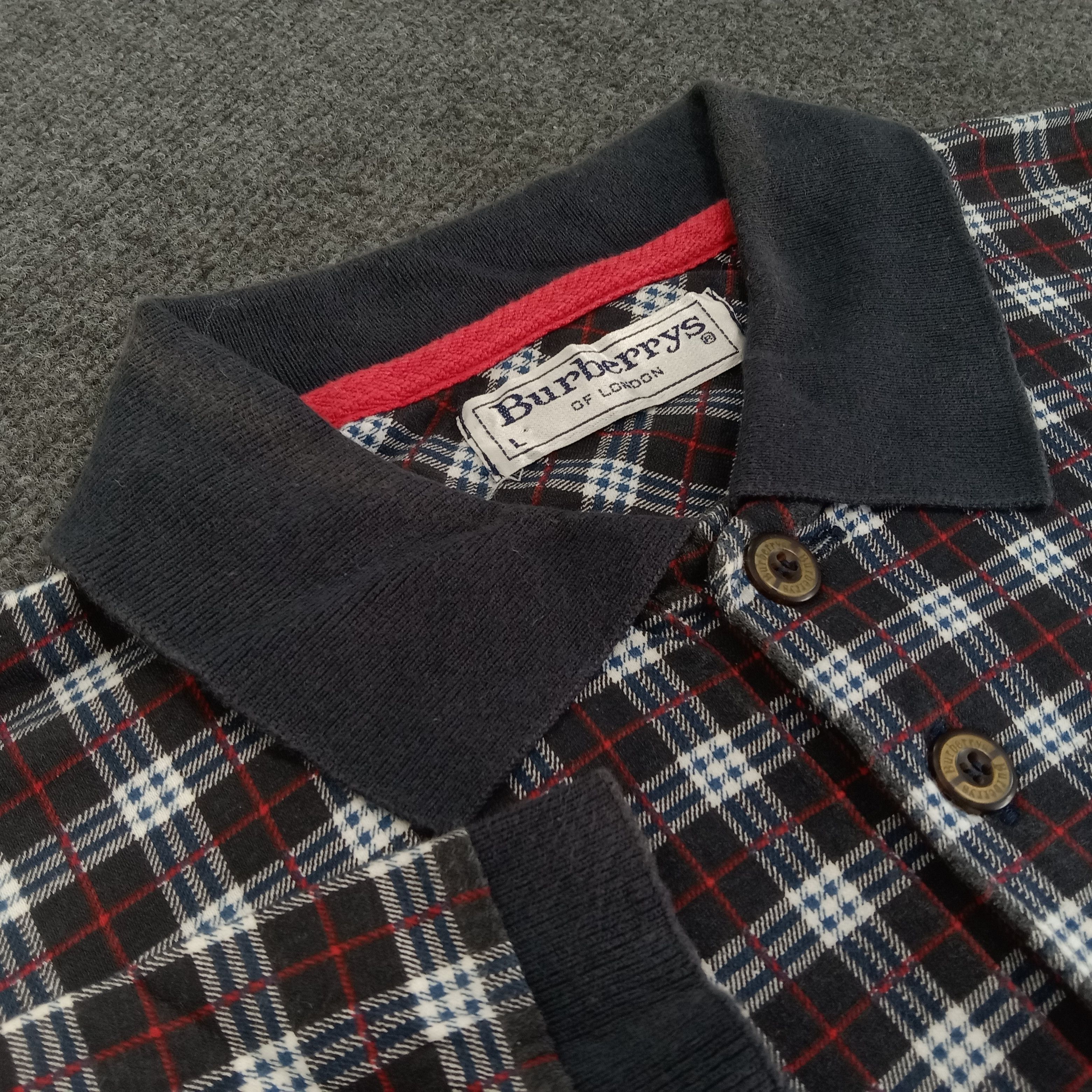 Burberry × Vintage Vintage BURBERRY'S Nova Check Polo Shirt Size US L / EU 52-54 / 3 - 5 Thumbnail