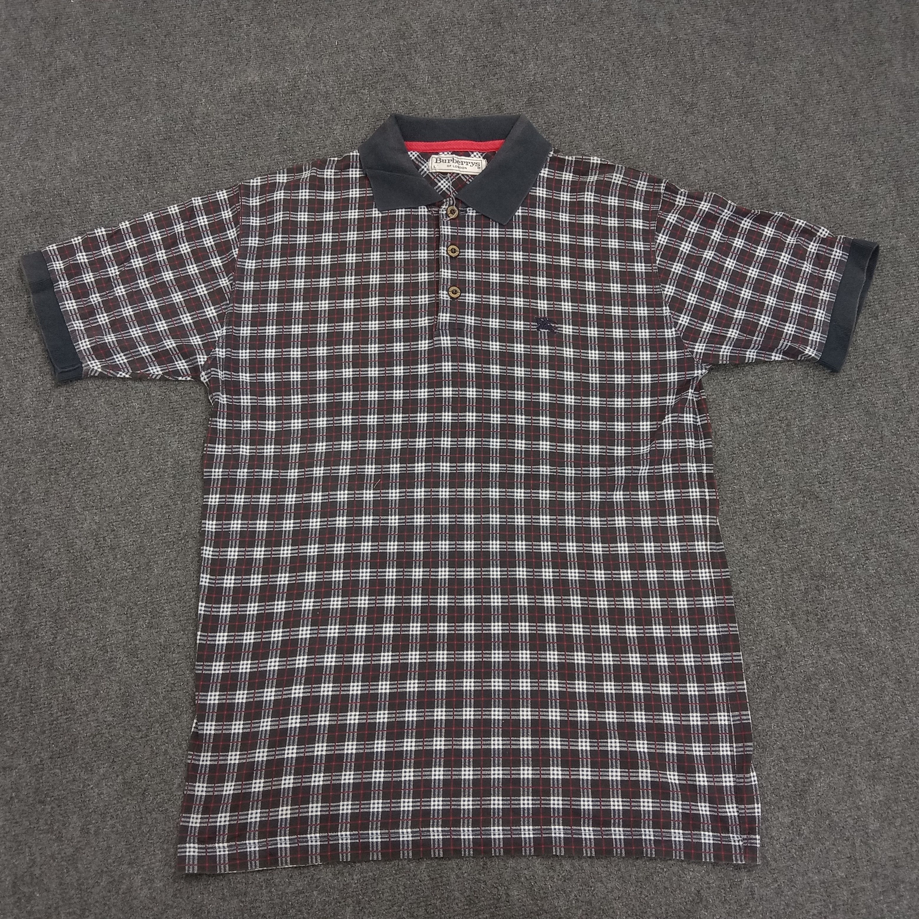 Burberry × Vintage Vintage BURBERRY'S Nova Check Polo Shirt Size US L / EU 52-54 / 3 - 1 Thumbnail