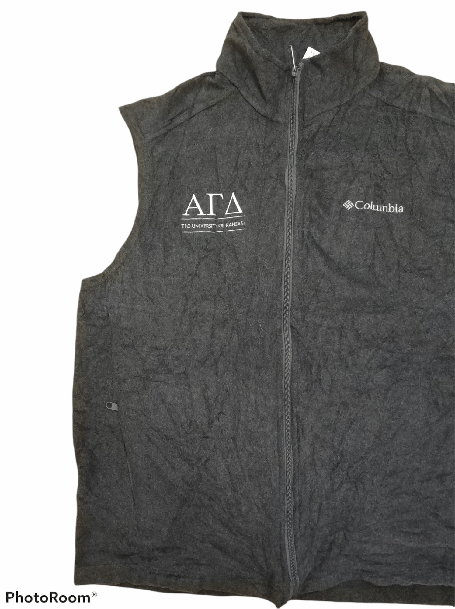 Columbia 🔥 University of Kansas Fleece Vest Size US L / EU 52-54 / 3 - 4 Thumbnail