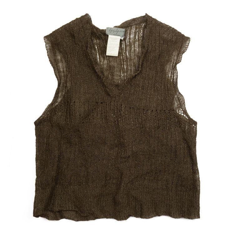 image of Yohji Yamamoto Pour Homme Aw95 Metal Wire Vest in Brown, Men's (Size Medium)