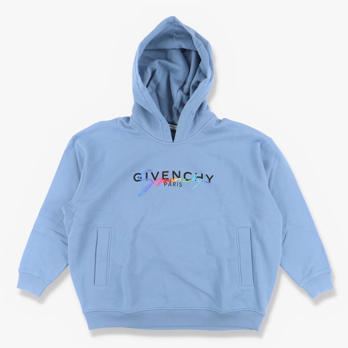 Givenchy rainbow best sale logo hoodie