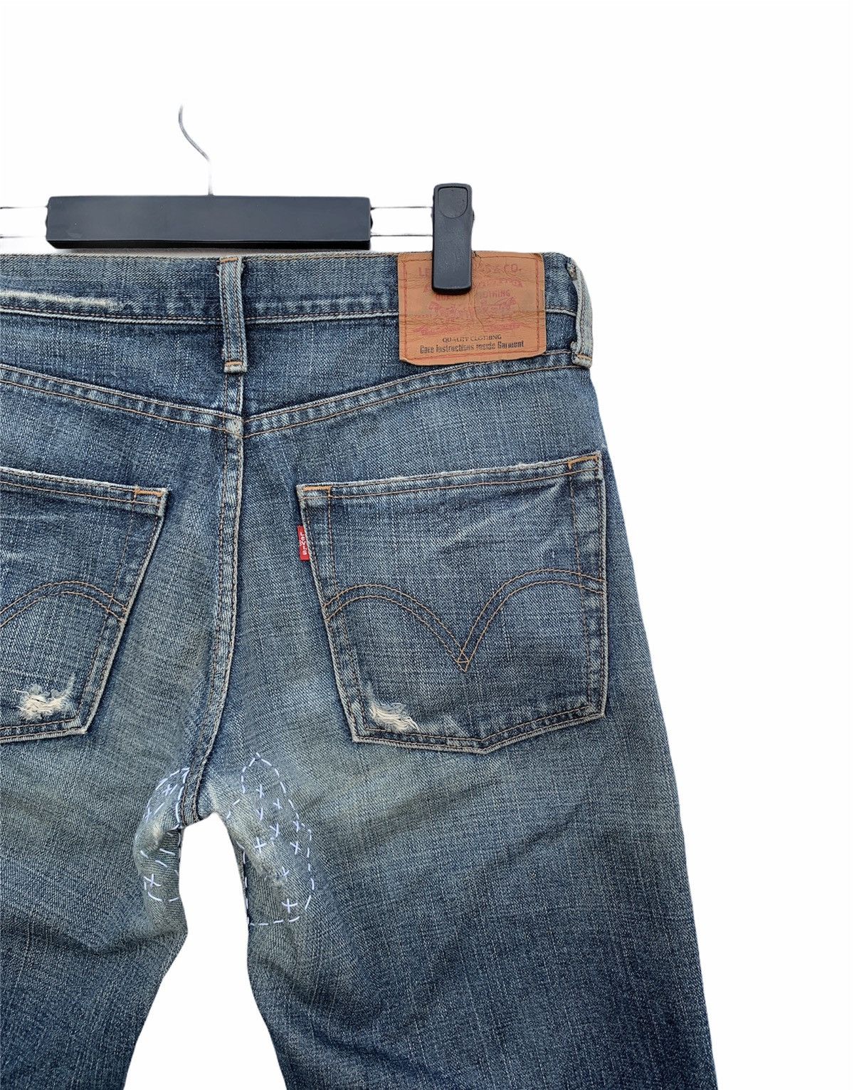 Levi's × Vintage Vintage 90s Levi's Top Button J36 DISTRESSED DENIM Size US 33 - 9 Thumbnail