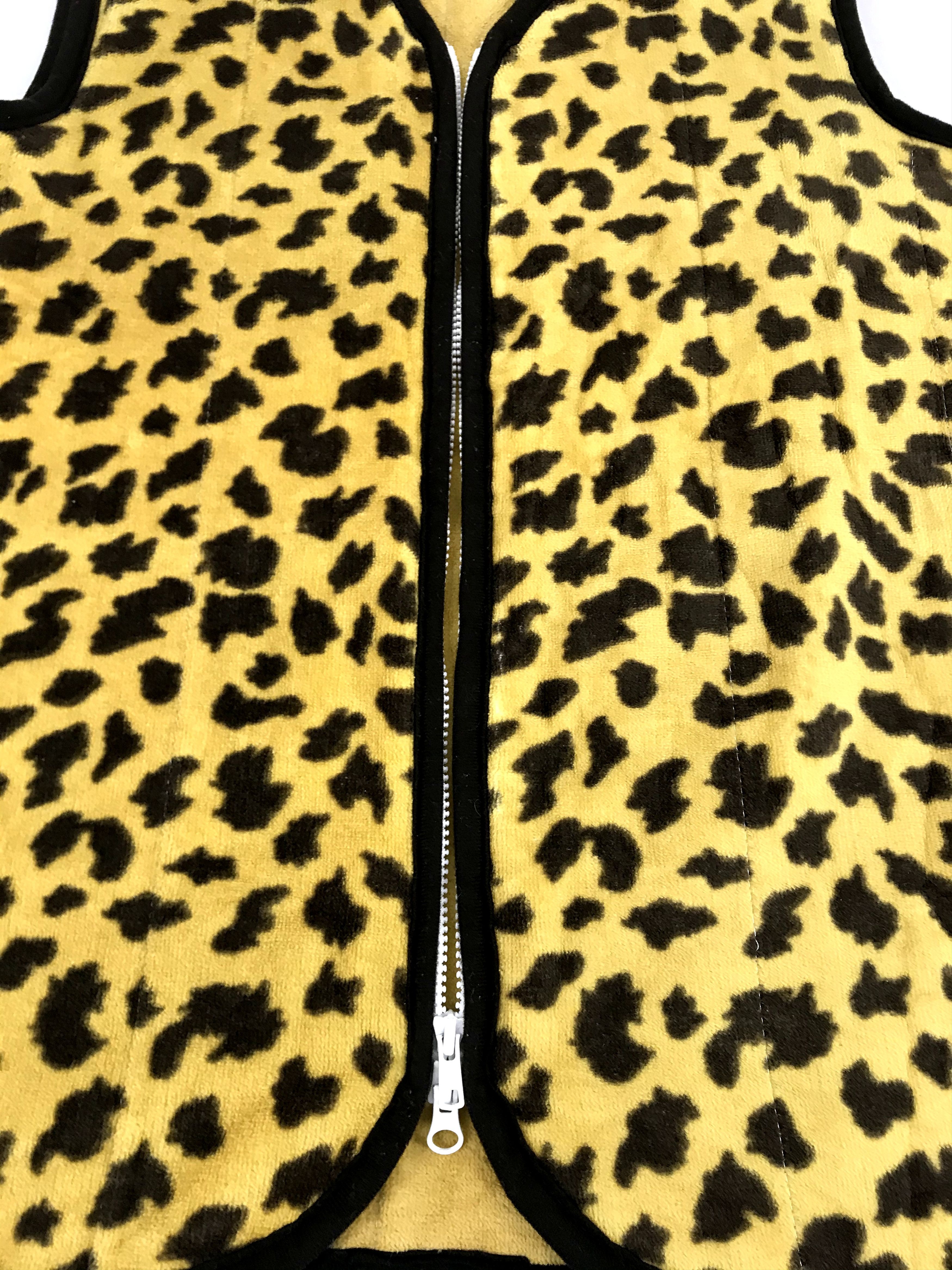 Japanese Brand Leopard Skin Printed Fleece Sherpa Vest Jacket Size US M / EU 48-50 / 2 - 3 Thumbnail
