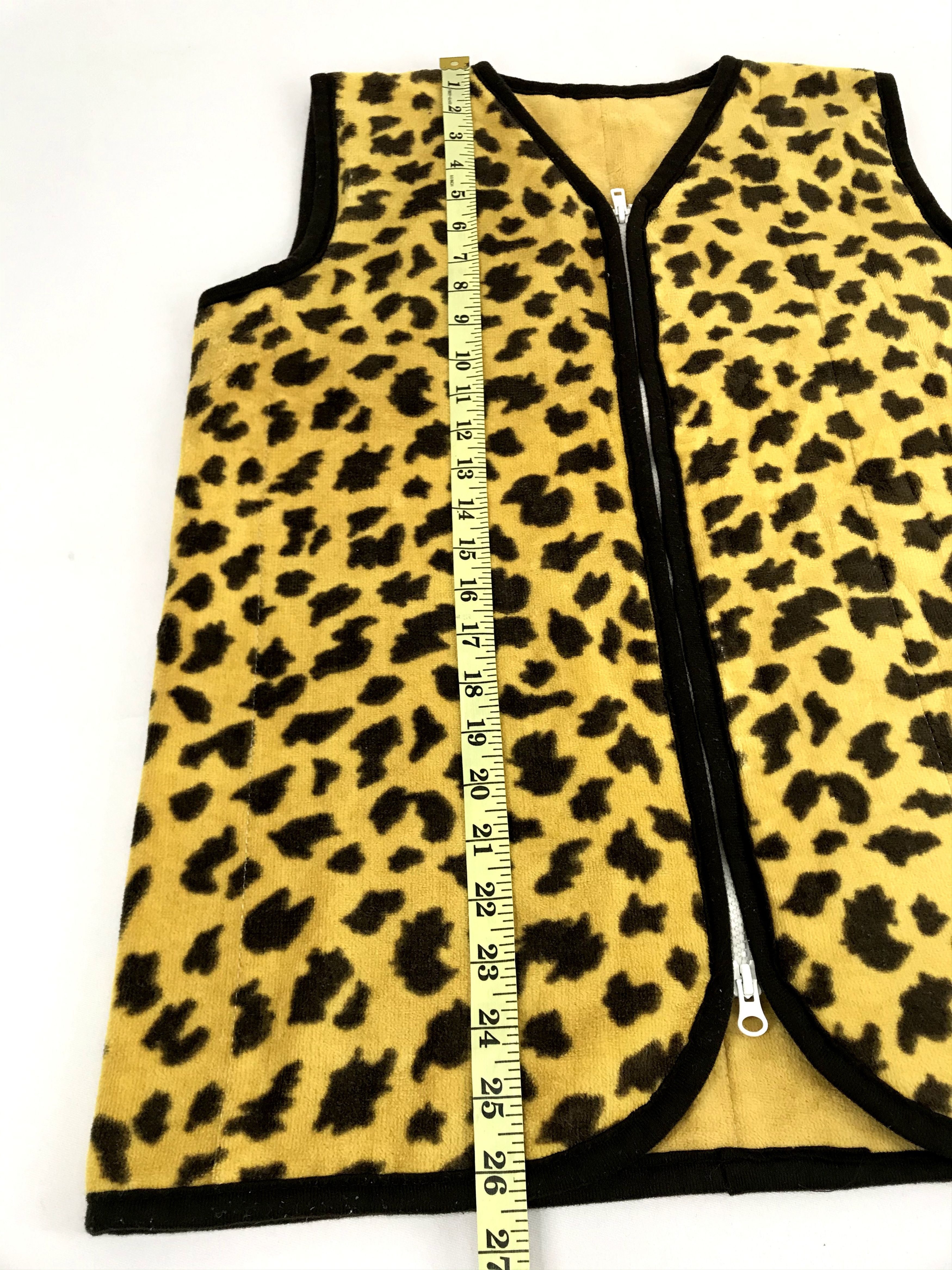 Japanese Brand Leopard Skin Printed Fleece Sherpa Vest Jacket Size US M / EU 48-50 / 2 - 7 Thumbnail