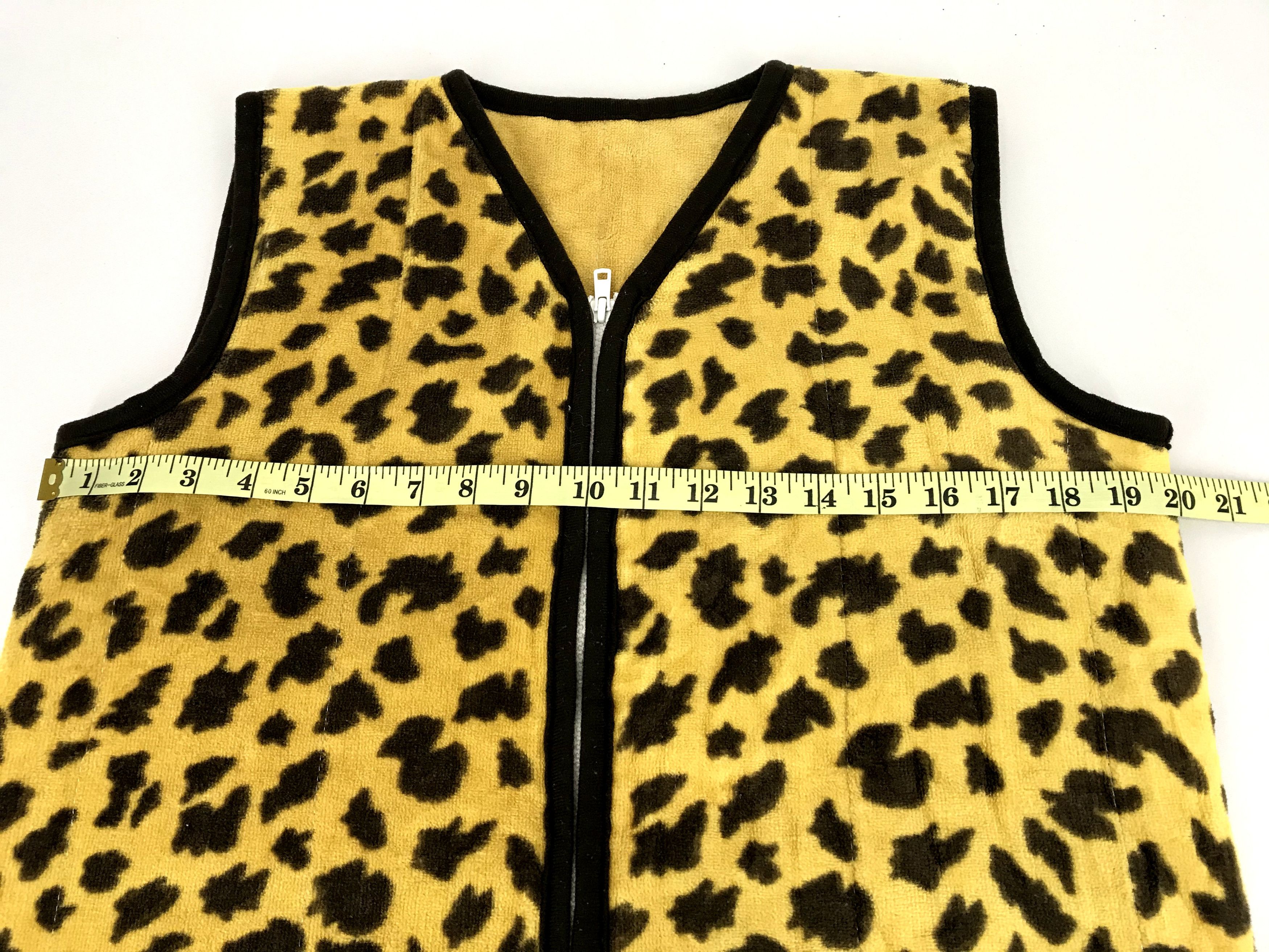 Japanese Brand Leopard Skin Printed Fleece Sherpa Vest Jacket Size US M / EU 48-50 / 2 - 6 Thumbnail