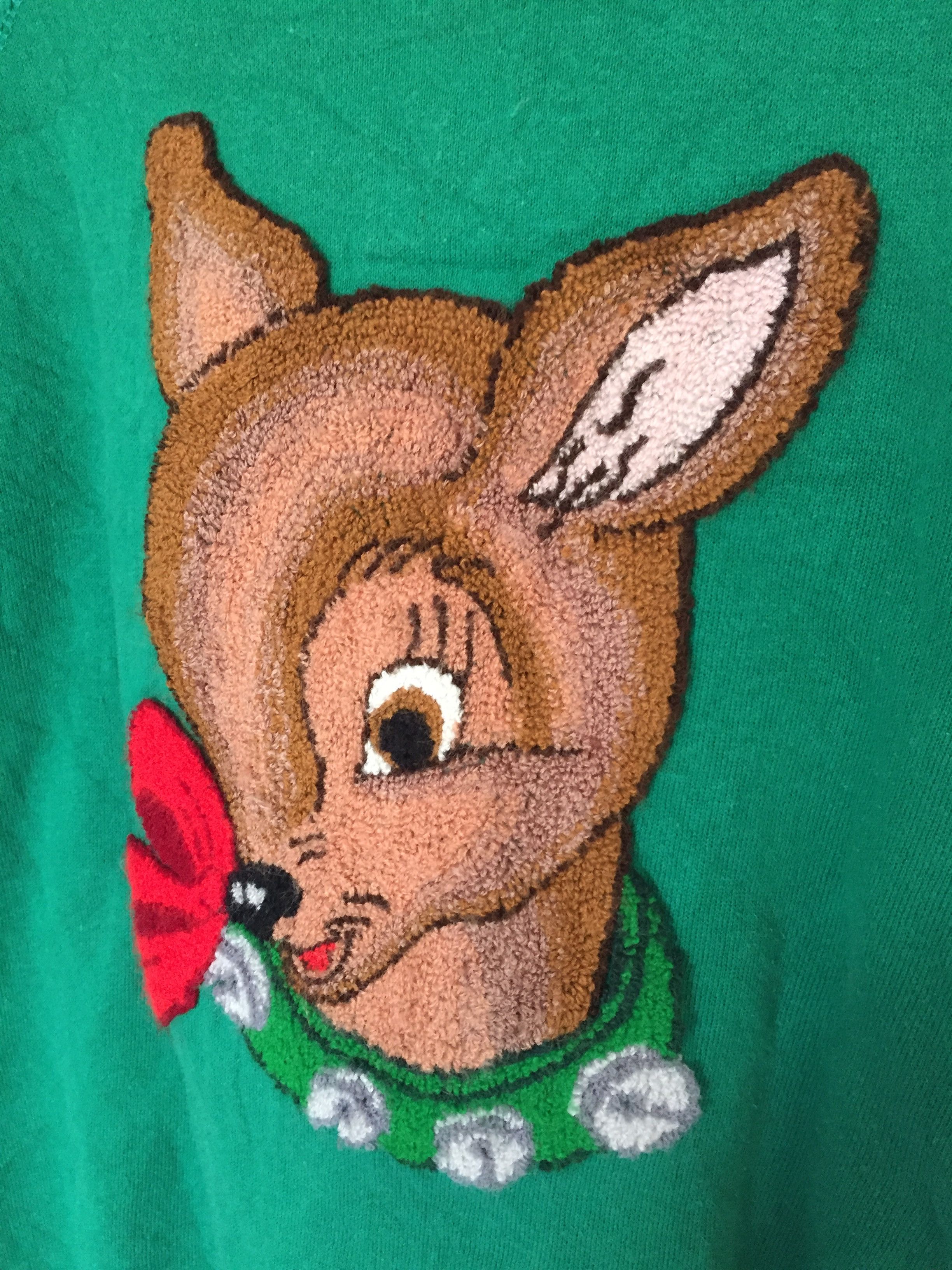 Fruit Of The Loom × Vintage 70's BAMBI Chain stitch 50/50 Cotton/acrylic gucci Size US M / EU 48-50 / 2 - 4 Thumbnail