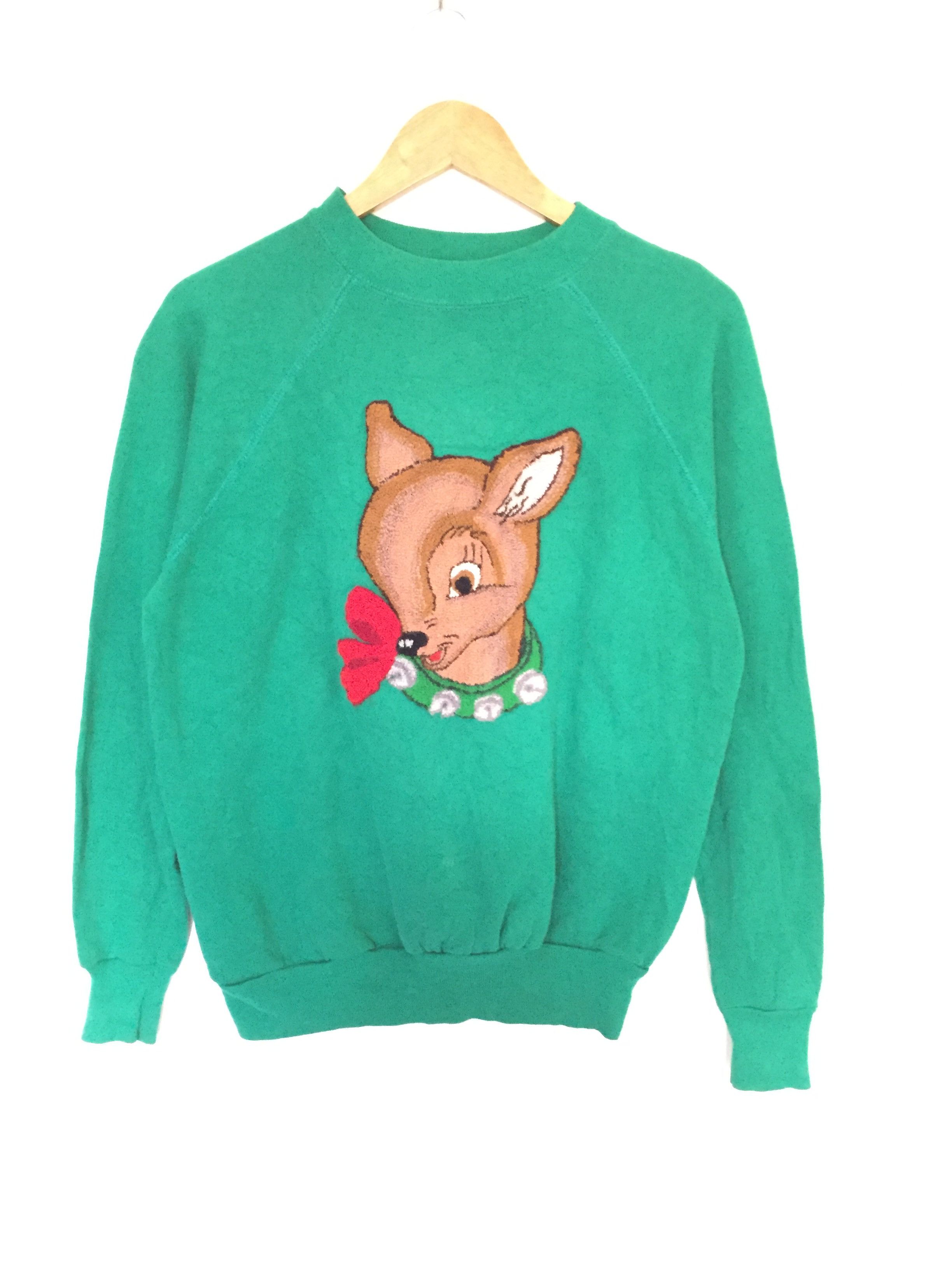 Fruit Of The Loom Vintage 70 s BAMBI Chain stitch 50 50 Cotton acrylic gucci Grailed