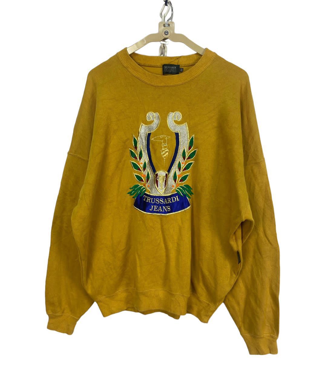 Designer × Trussardi Trussardi jeans embroidered logo sweatshirt Size US XL / EU 56 / 4 - 1 Thumbnail
