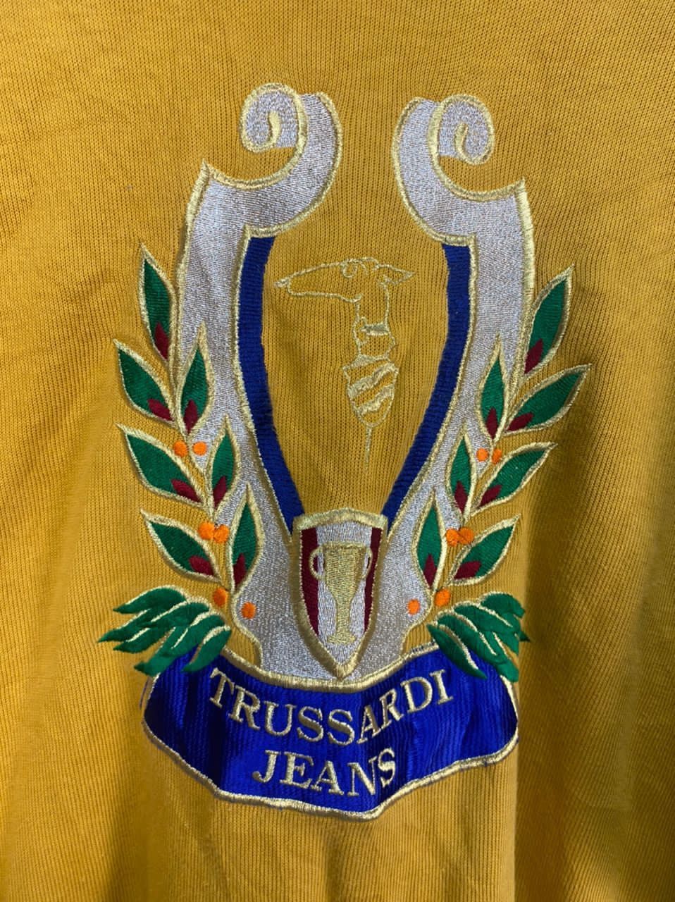 Designer × Trussardi Trussardi jeans embroidered logo sweatshirt Size US XL / EU 56 / 4 - 6 Thumbnail