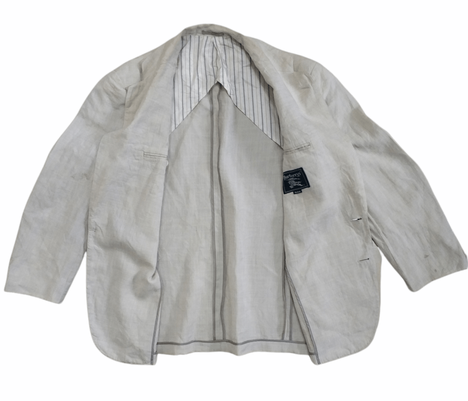Burberry 🔥Vintage Burberrys' Cream Blazers Size 46R - 2 Thumbnail