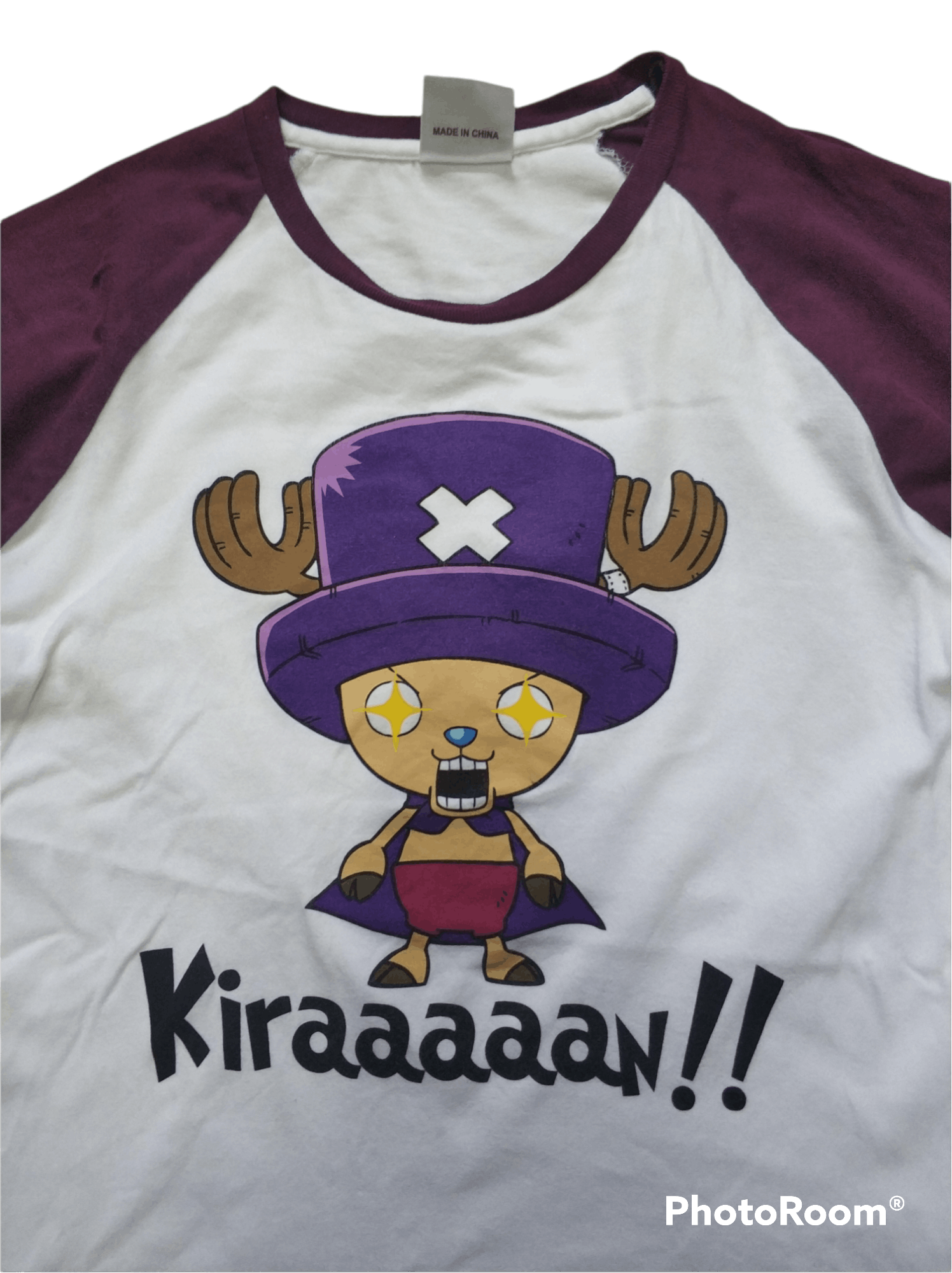 Anime 🔥One Piece Chopperman Purple Raglan Tees Size US M / EU 48-50 / 2 - 7 Thumbnail