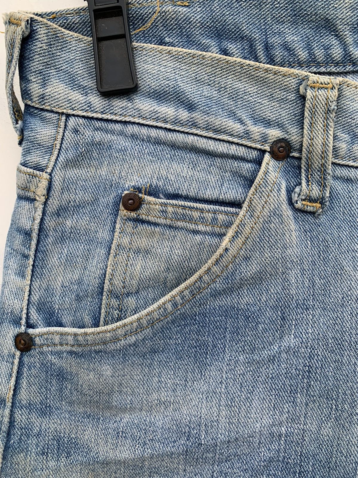 Lee × Vintage Vintage Lee Raiders Distressed Denim Blue Pants Size US 30 / EU 46 - 12 Thumbnail