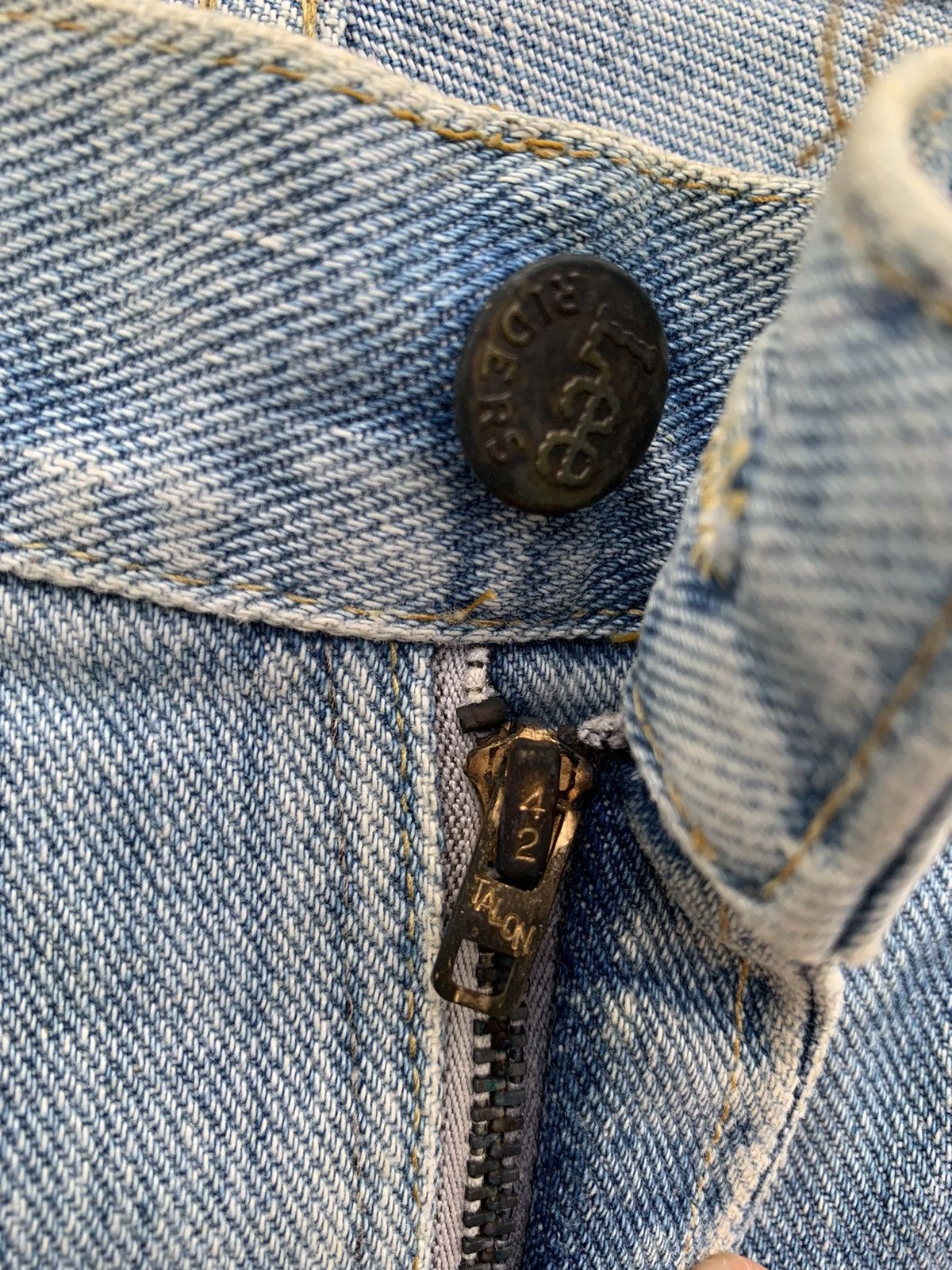 Lee × Vintage Vintage Lee Raiders Distressed Denim Blue Pants Size US 30 / EU 46 - 16 Thumbnail