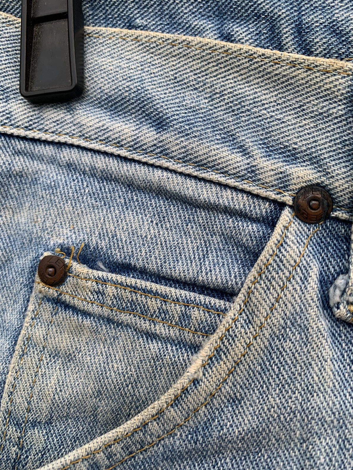 Lee × Vintage Vintage Lee Raiders Distressed Denim Blue Pants Size US 30 / EU 46 - 15 Thumbnail