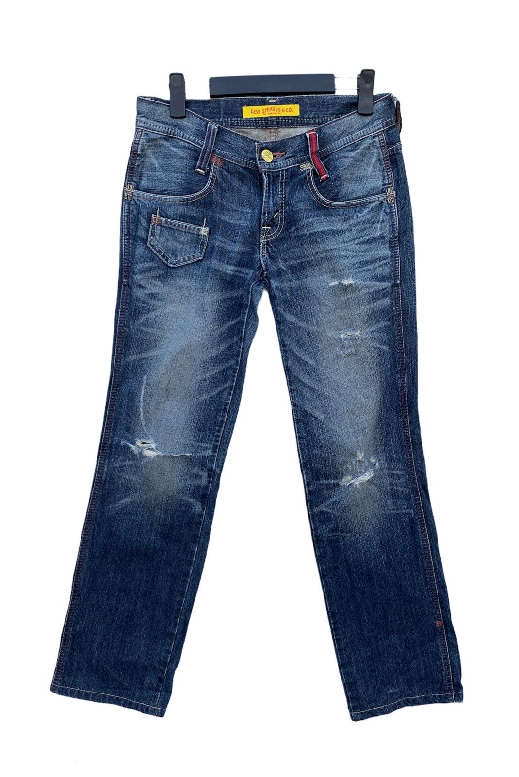 Levi's × Vintage Vintage Levis Strauss.co Distressed Denim Jeans Tag Yellow Size US 30 / EU 46 - 1 Thumbnail