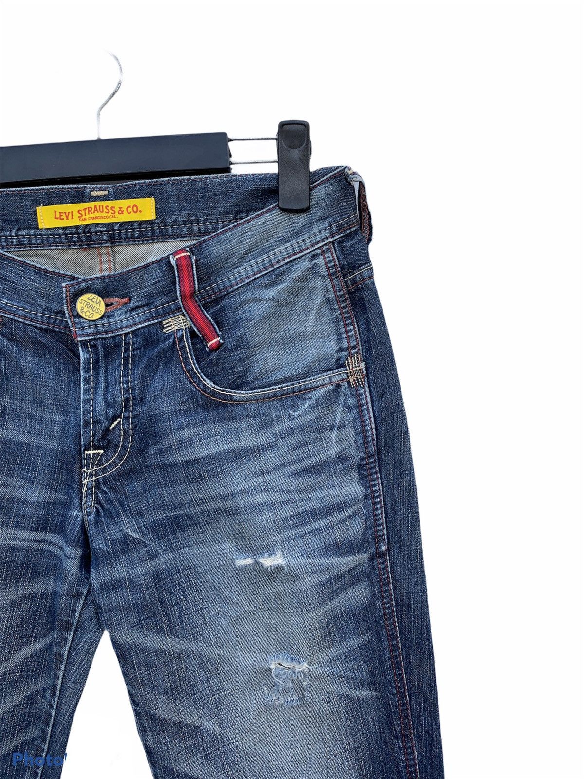 Levi's × Vintage Vintage Levis Strauss.co Distressed Denim Jeans Tag Yellow Size US 30 / EU 46 - 5 Thumbnail