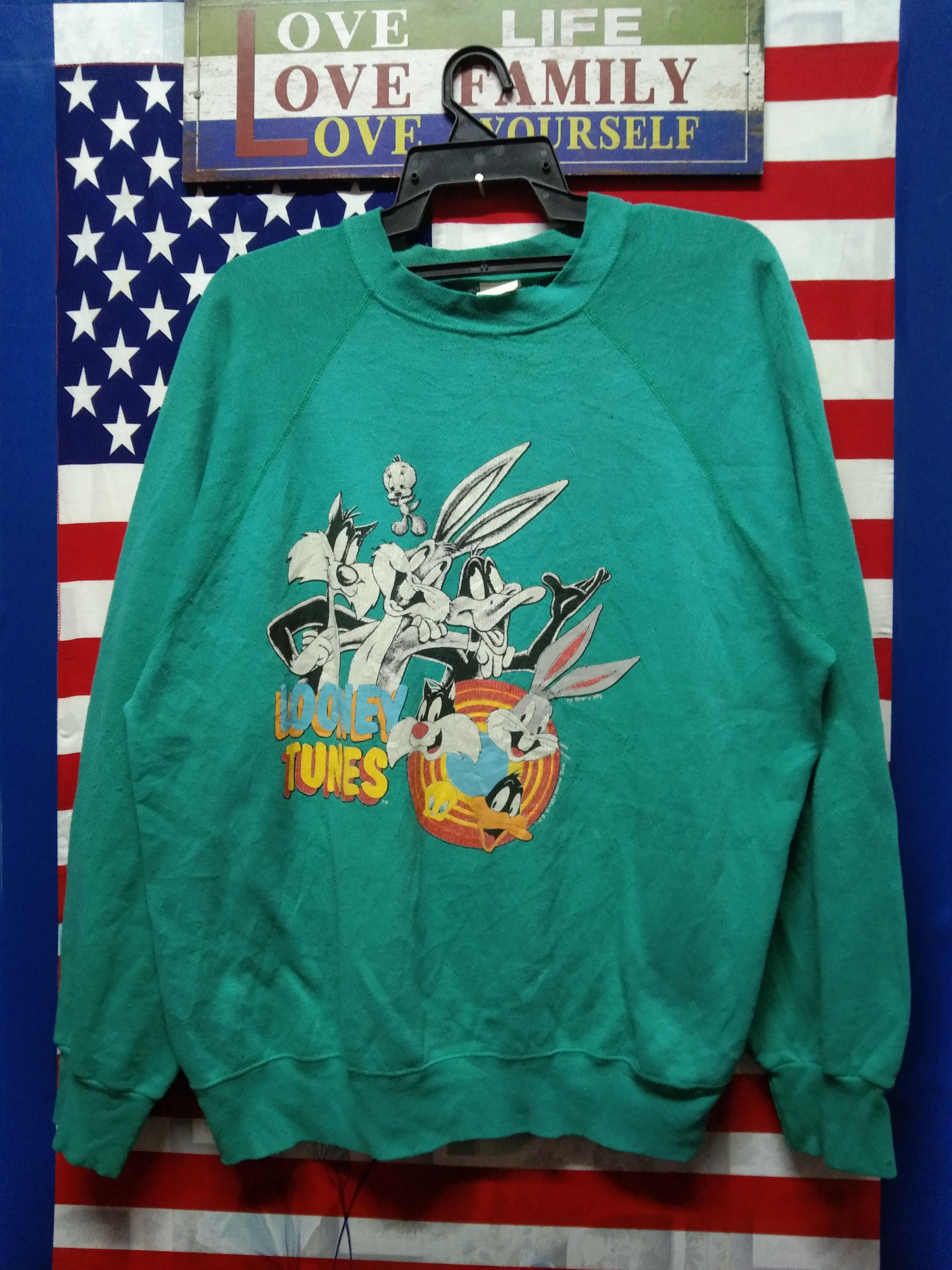 Vintage × Warner Bros VINTAGE 1994 LOONEY TUNES CREWNECK SWEATSHIRT (distressed) Size US XL / EU 56 / 4 - 1 Thumbnail