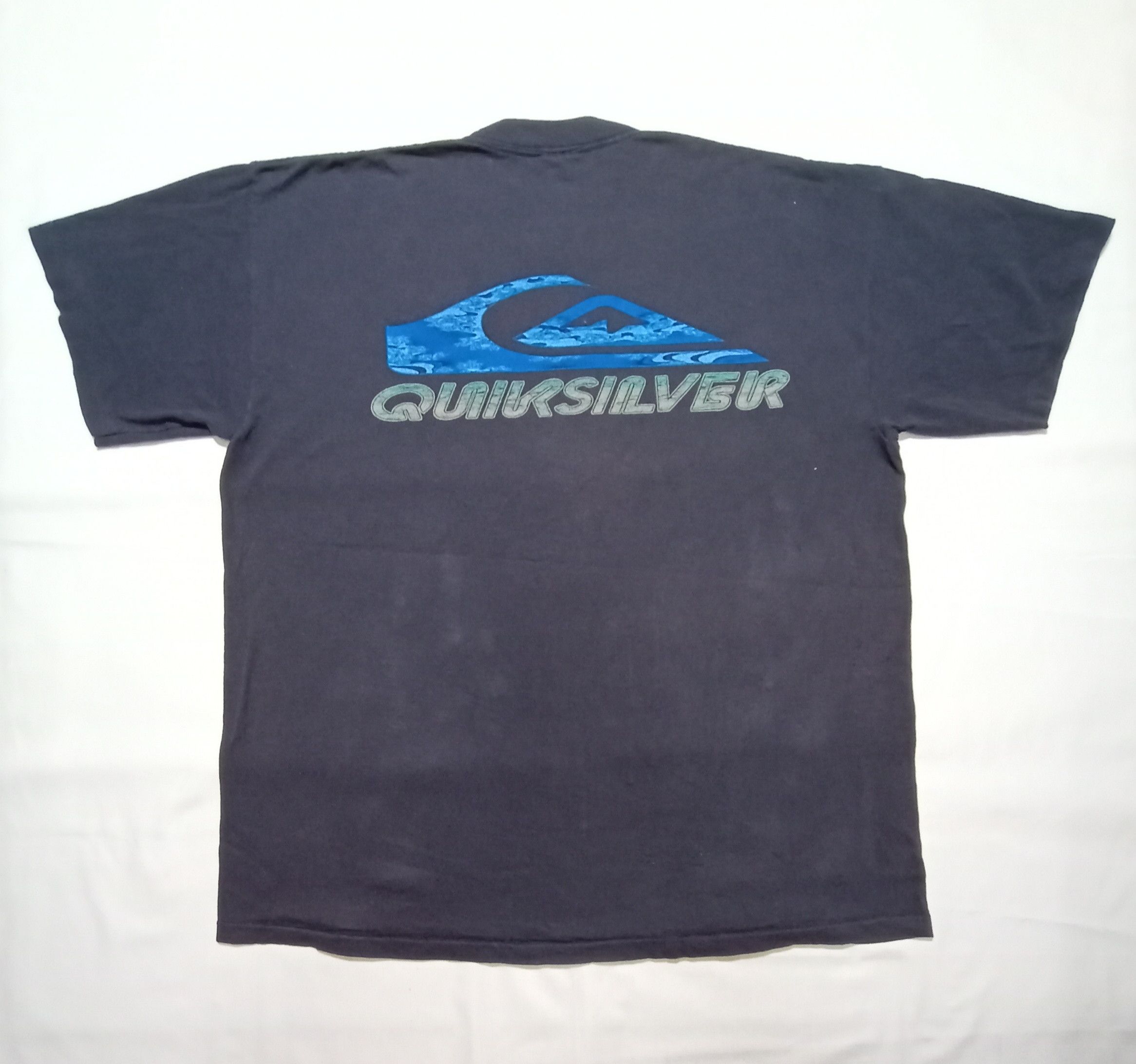 Quicksilver QuickSilver Navy Blue Shirt Big Logo Made In USA Size US XL / EU 56 / 4 - 1 Thumbnail