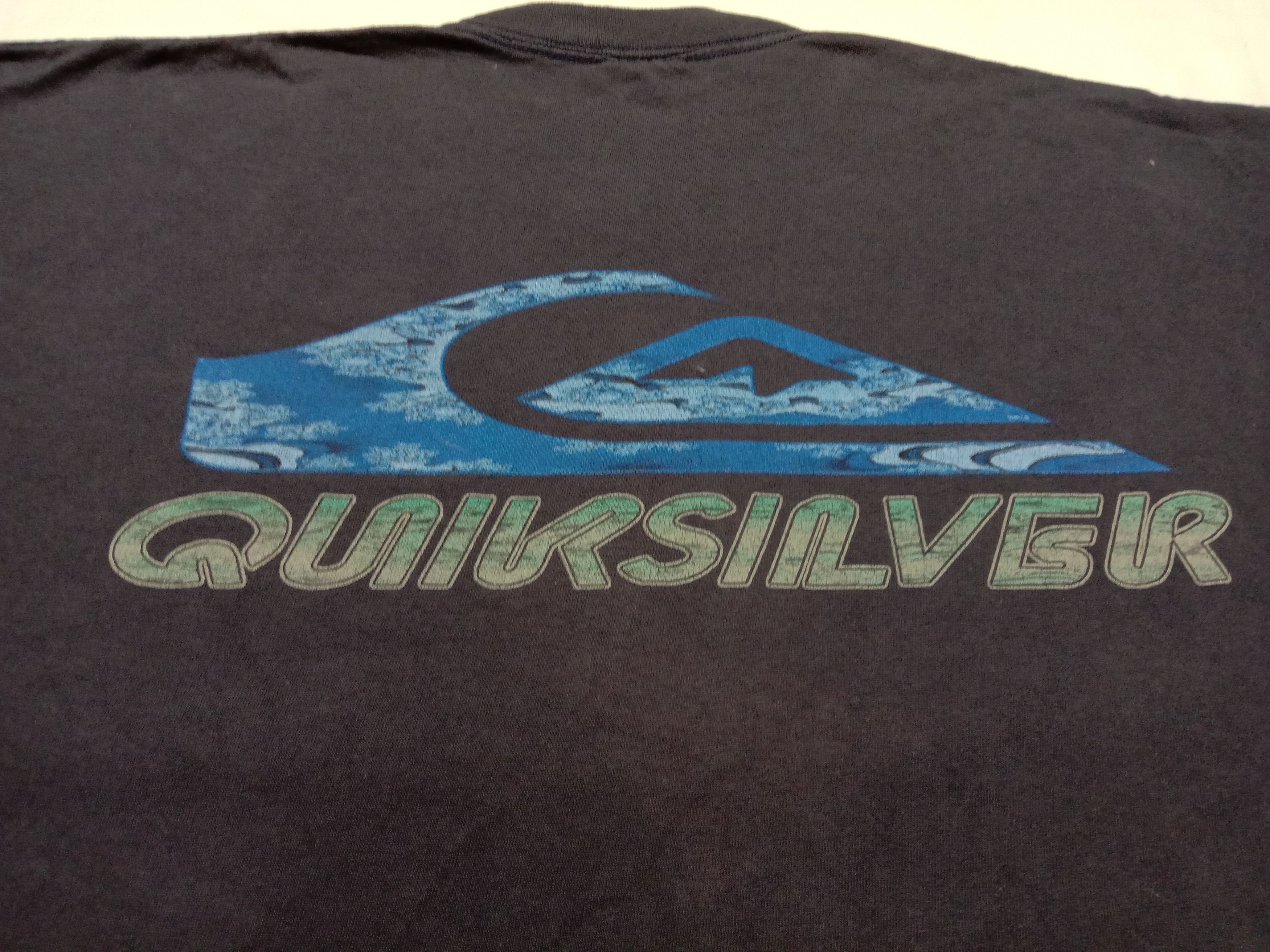 Quicksilver QuickSilver Navy Blue Shirt Big Logo Made In USA Size US XL / EU 56 / 4 - 3 Thumbnail