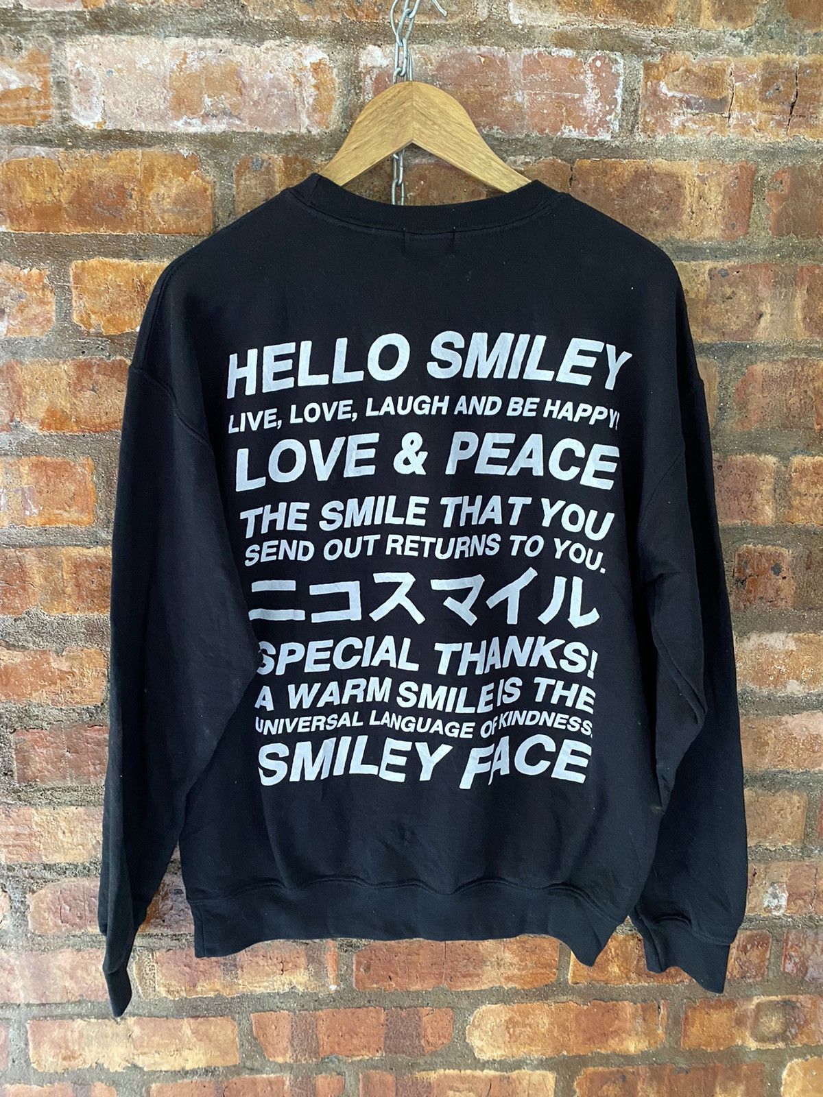 Japanese Brand 2000s Nouno Japan Smile emoji Poem sweatshirt kapital Size US M / EU 48-50 / 2 - 5 Thumbnail