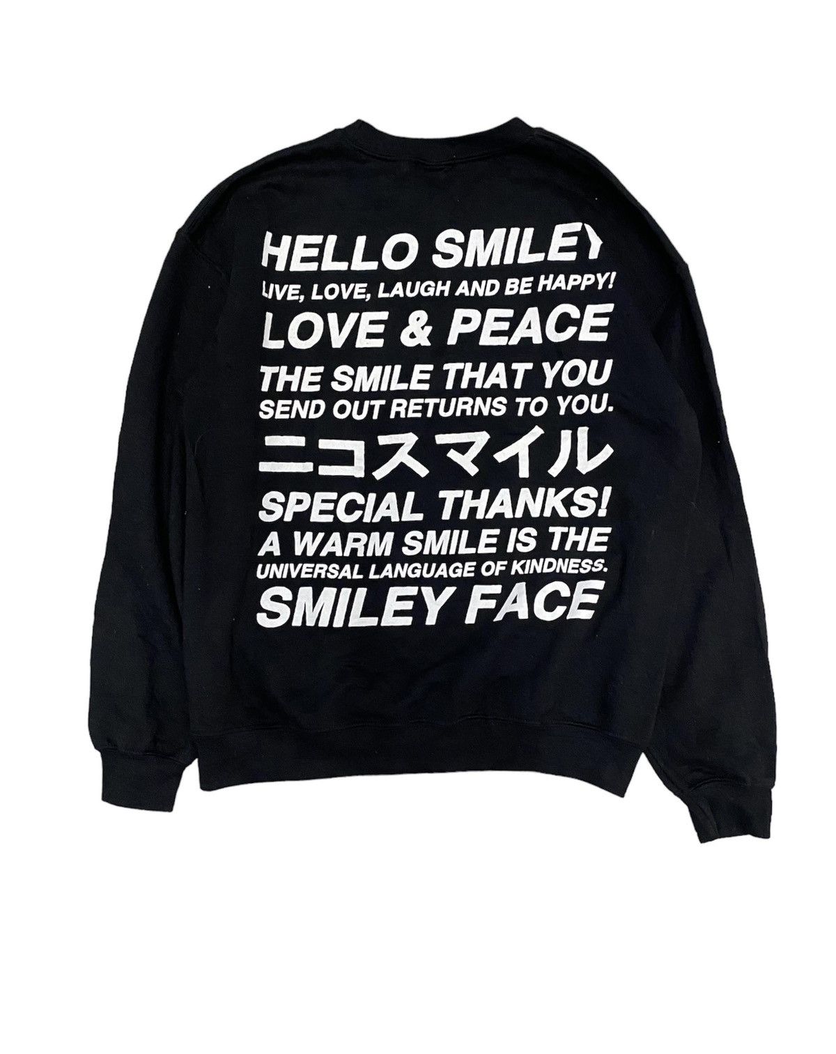 Japanese Brand 2000s Nouno Japan Smile emoji Poem sweatshirt kapital Size US M / EU 48-50 / 2 - 1 Thumbnail