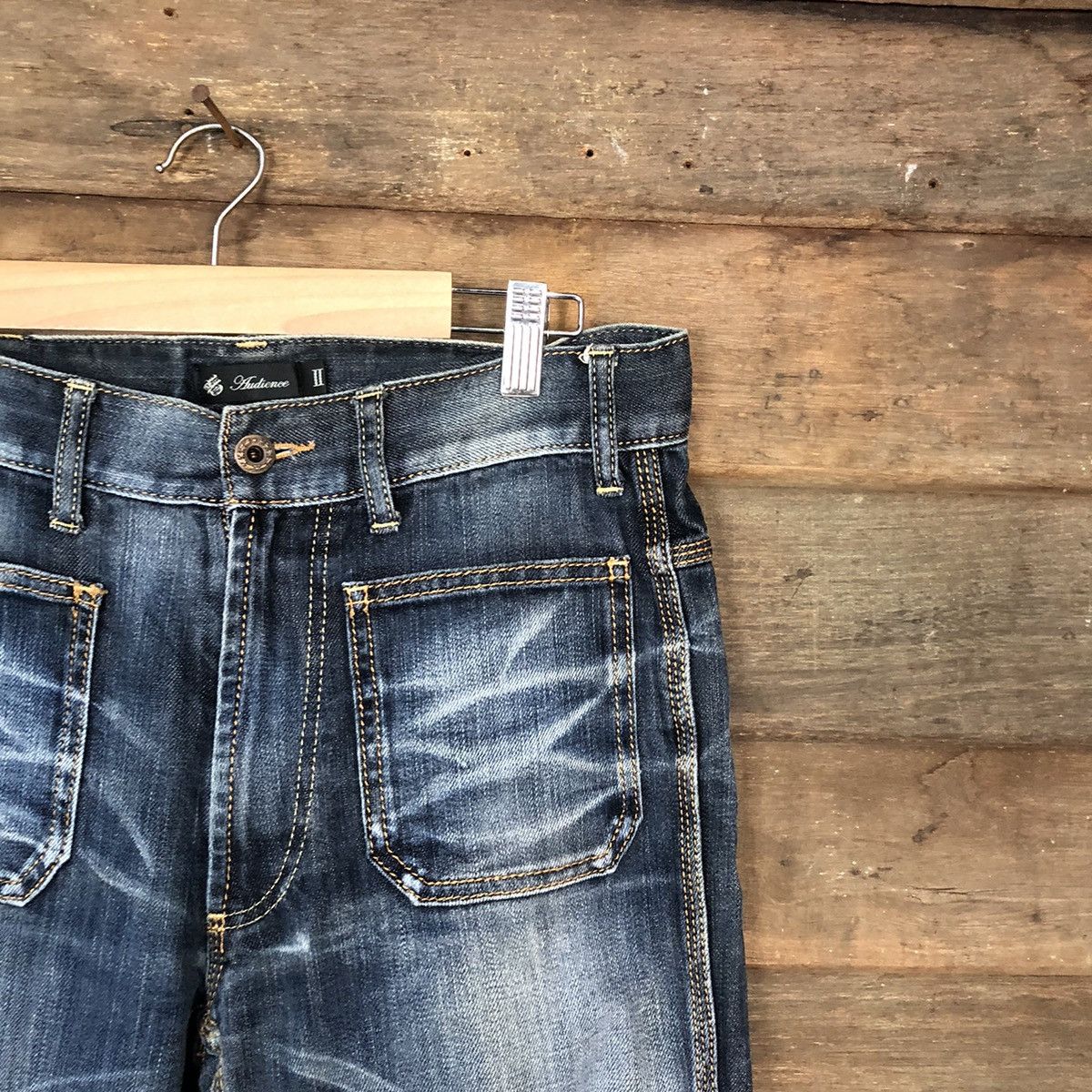 Japanese Brand Audience II Blue Distressed Denim Pants #112B Size US 29 - 5 Thumbnail