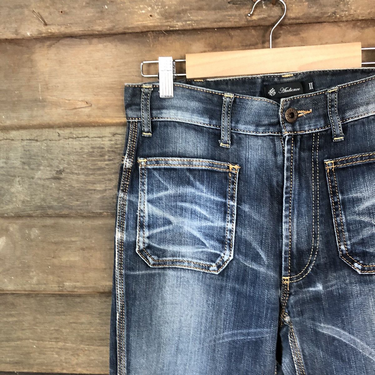 Japanese Brand Audience II Blue Distressed Denim Pants #112B Size US 29 - 4 Thumbnail