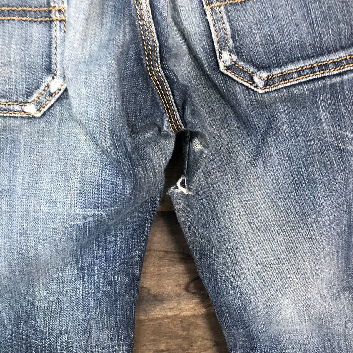 Japanese Brand Audience II Blue Distressed Denim Pants #112B Size US 29 - 14 Thumbnail