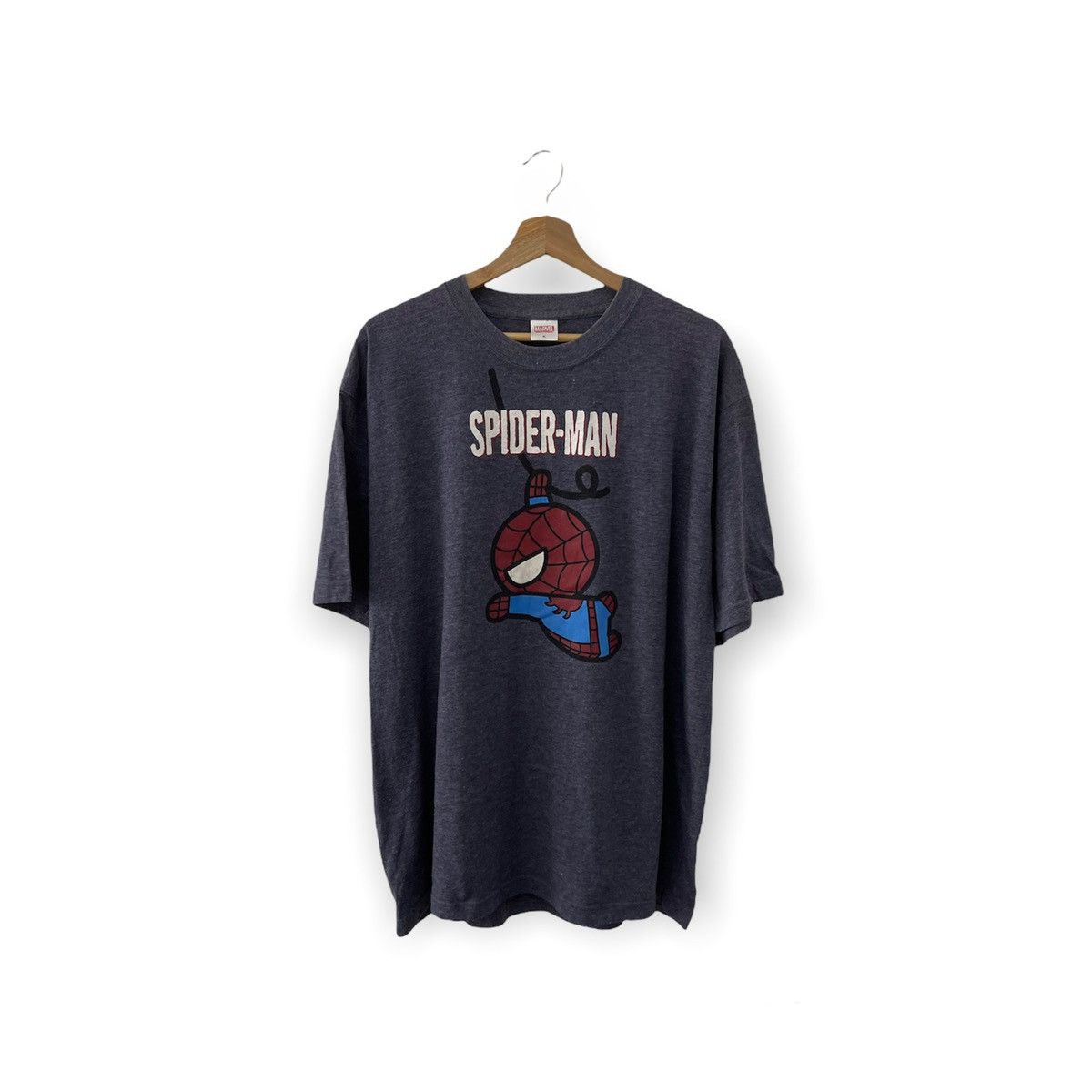Vintage Marvel Spiderman Hanging Cute Graphic Tshirt