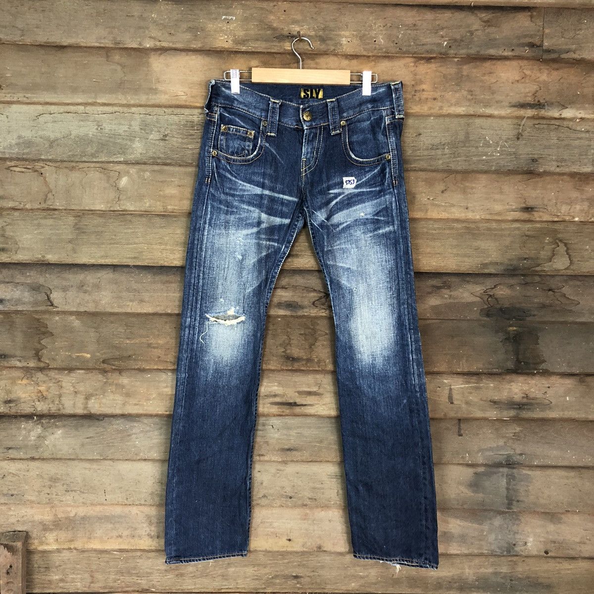 Japanese Brand Sly Blue japan distressed Denim Jeans Pants #5753 Size 30" / US 8 / IT 44 - 1 Thumbnail